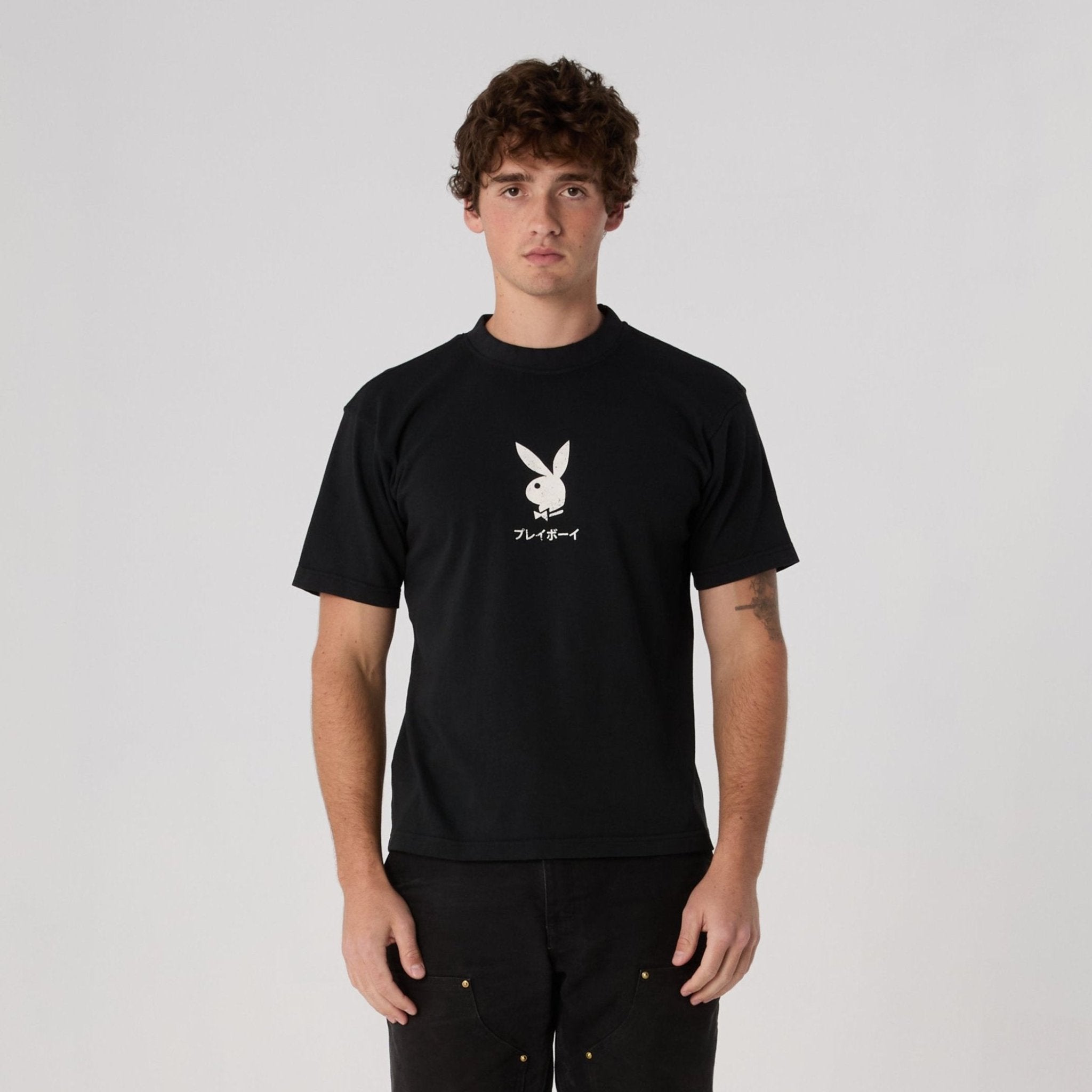 Ace Of Spades Distressed Boxy Tee - Playboy