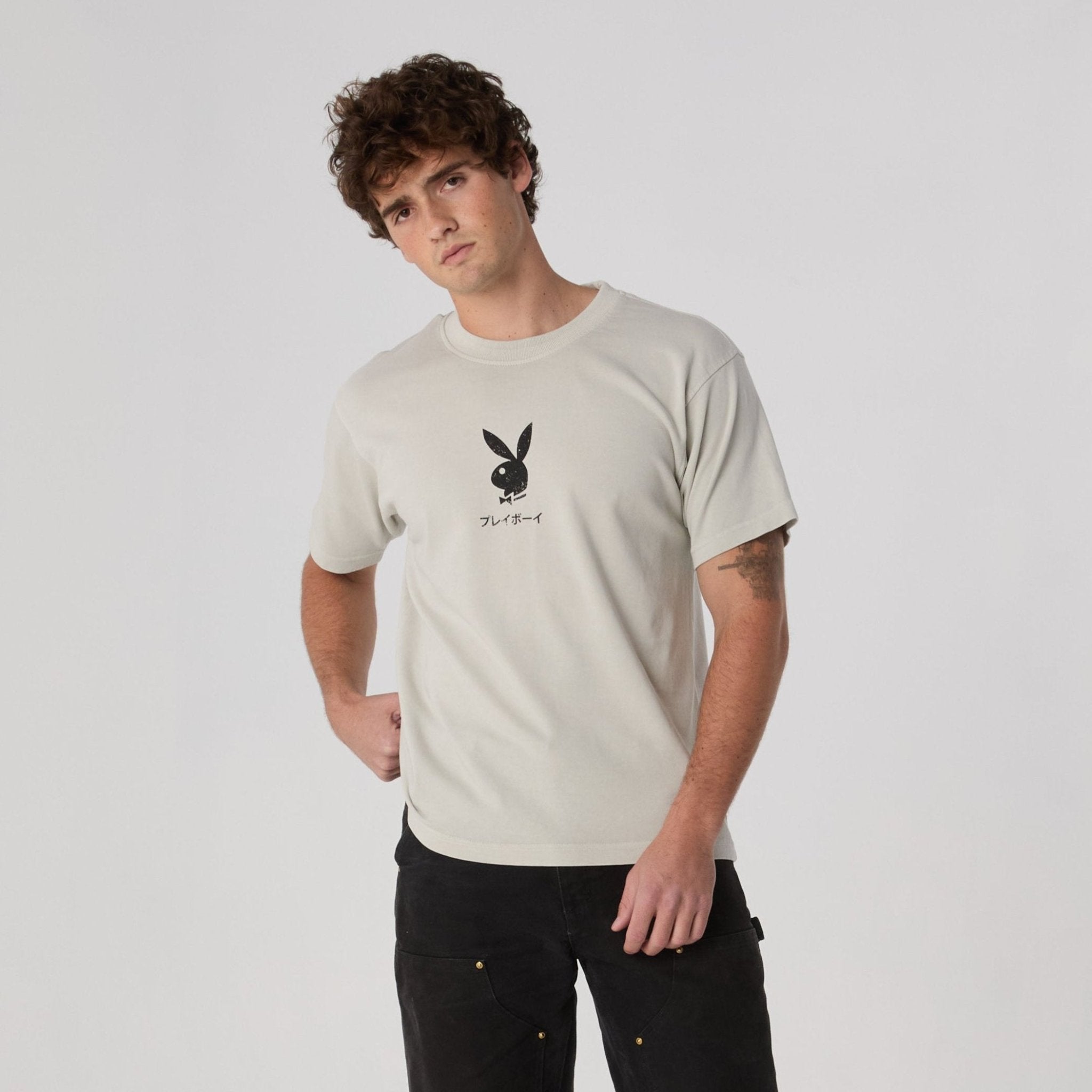 Ace Of Spades Distressed Boxy Tee - Playboy