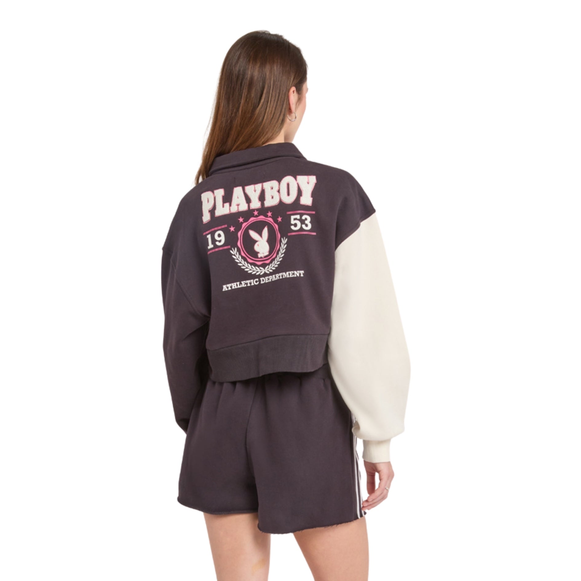 Cropped Colorblocked Vasity Sweatshirt - Playboy