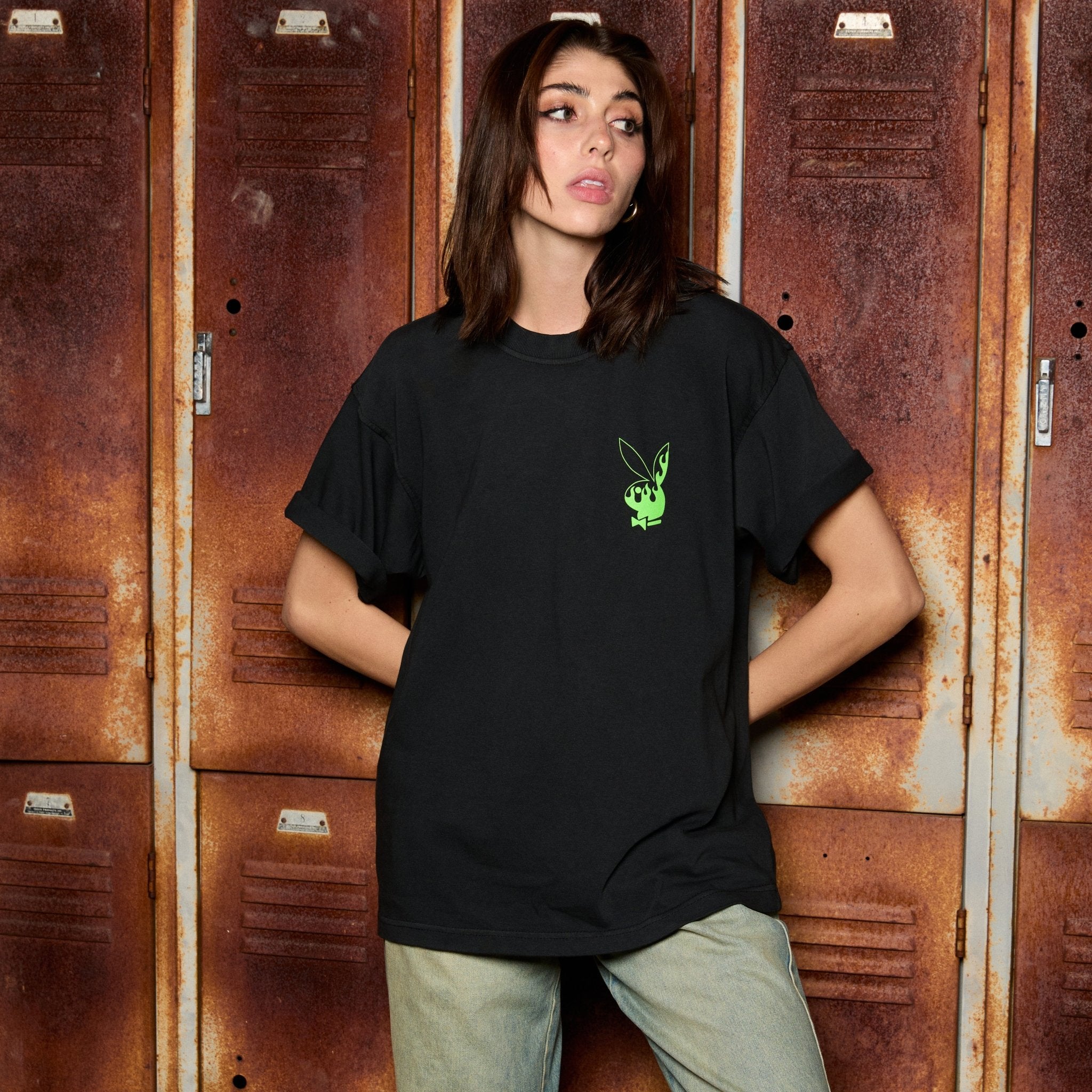 Flames 2.0 Boxy Tee - Playboy