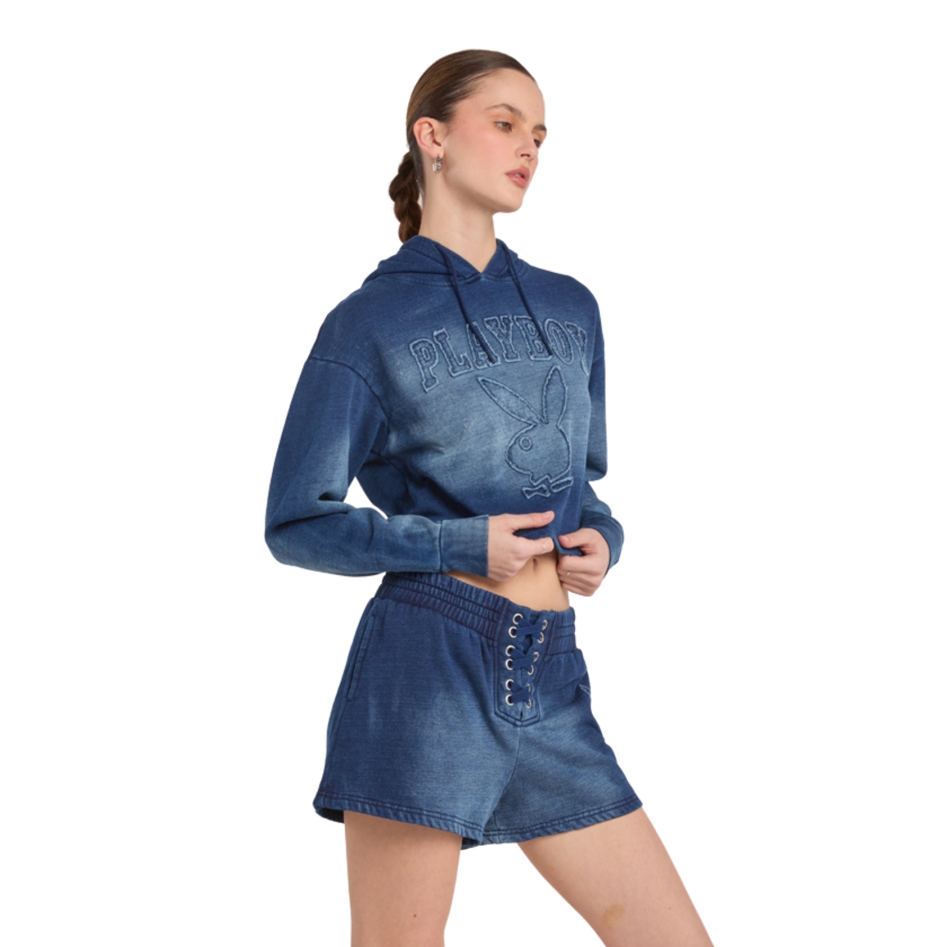 Fray Boy Crop Sweatshirt - Playboy