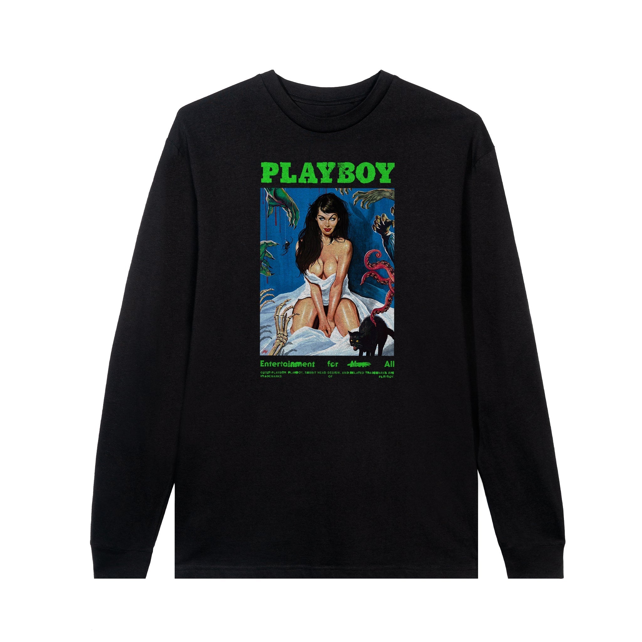 Horror Film Masthead Long Sleeve T-Shirt - Playboy