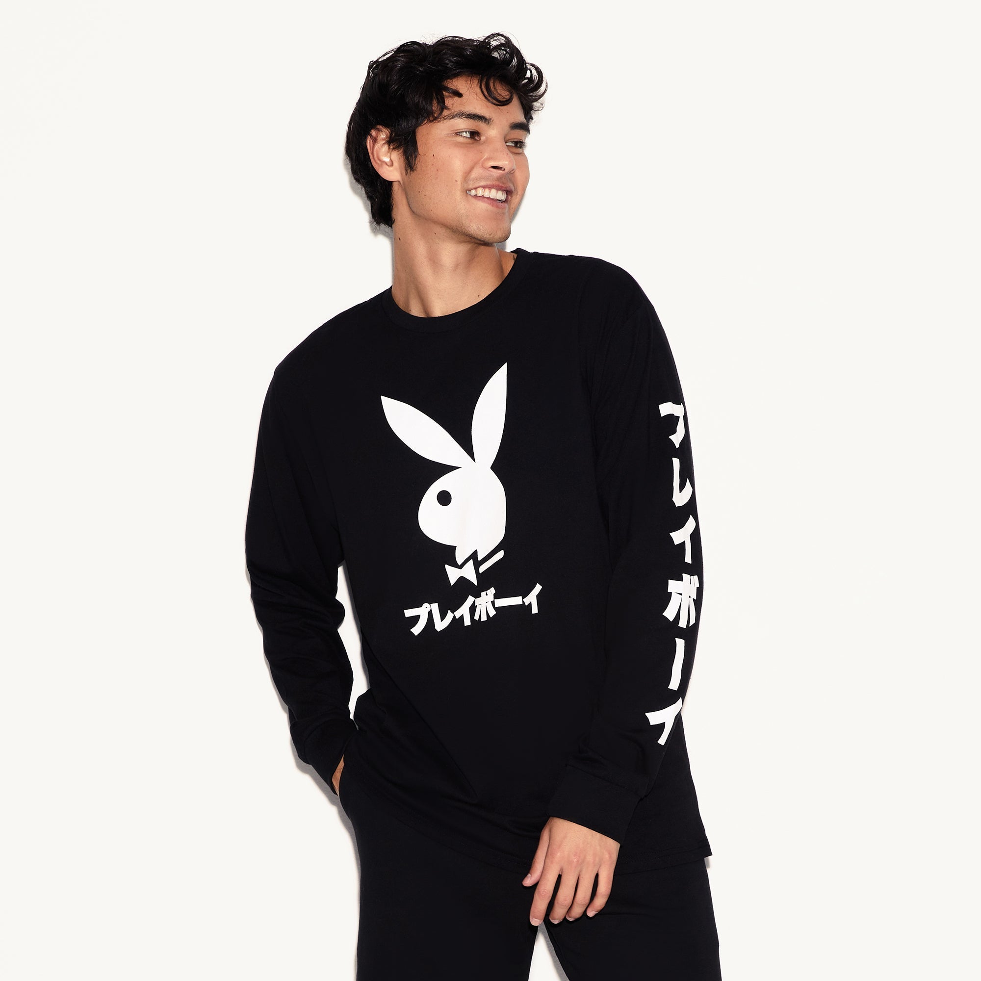 Japanese Rabbit Head Long Sleeve T-Shirt - Playboy