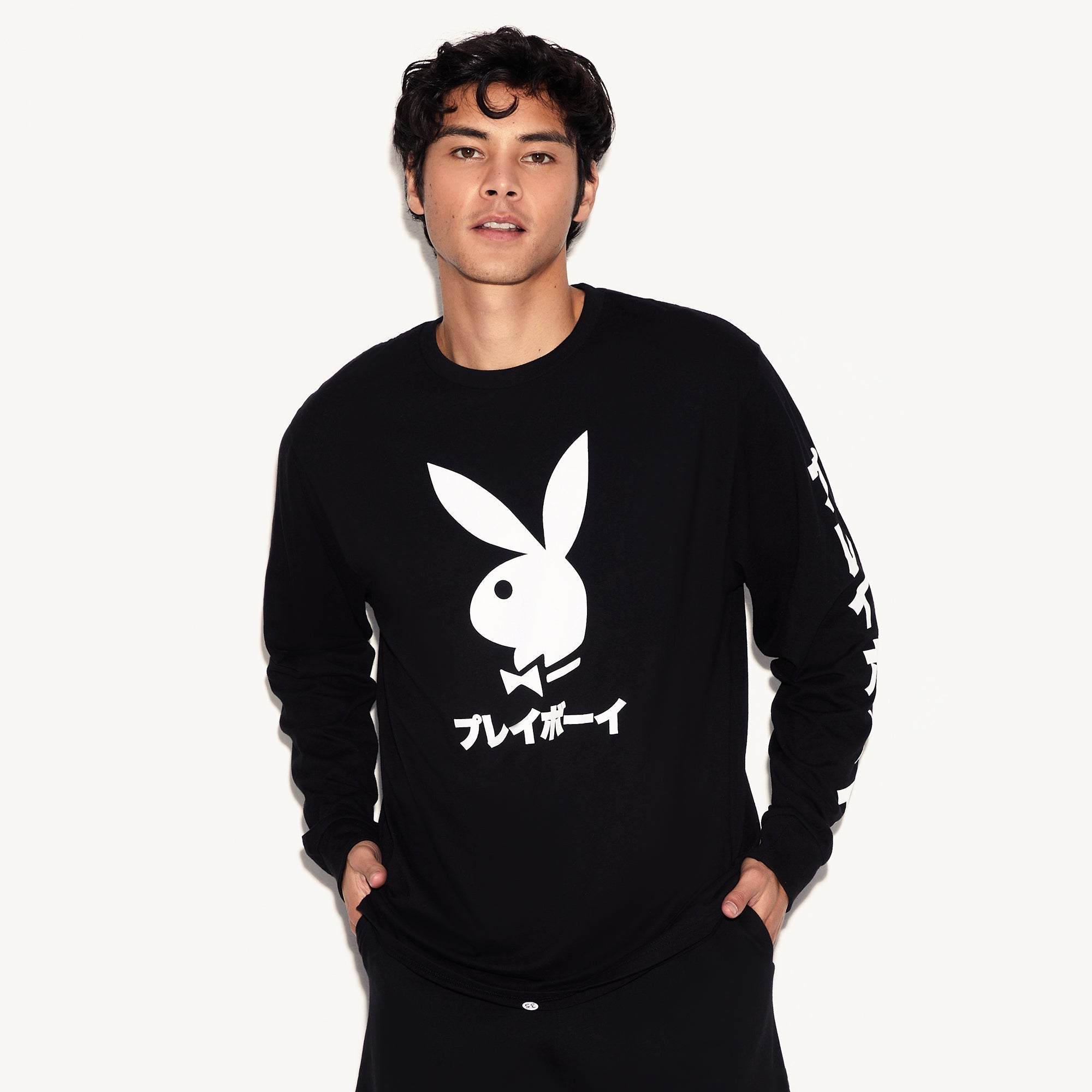 Japanese Rabbit Head Long Sleeve T-Shirt - Playboy