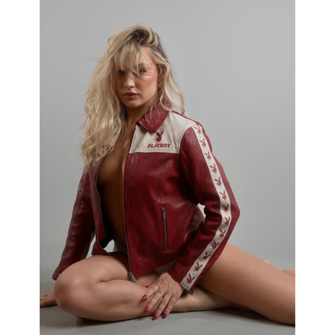 Kristen Women's Leather Jacket - Playboy