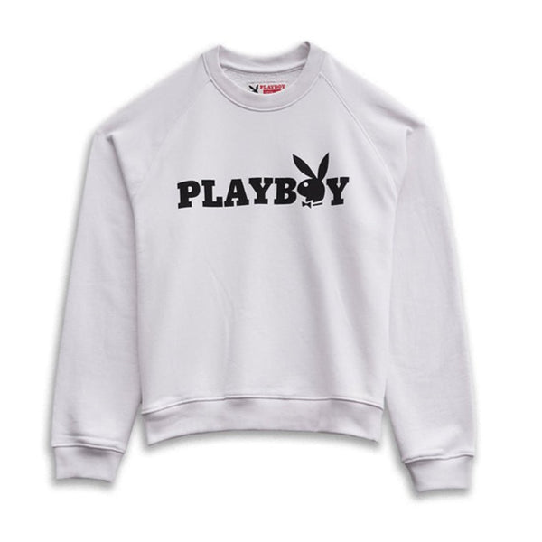 トップス PLAYBOY L/S Crew Neck Tee size 1 Graphic Print Down Each Sleeve: Daring Playboy Masthead