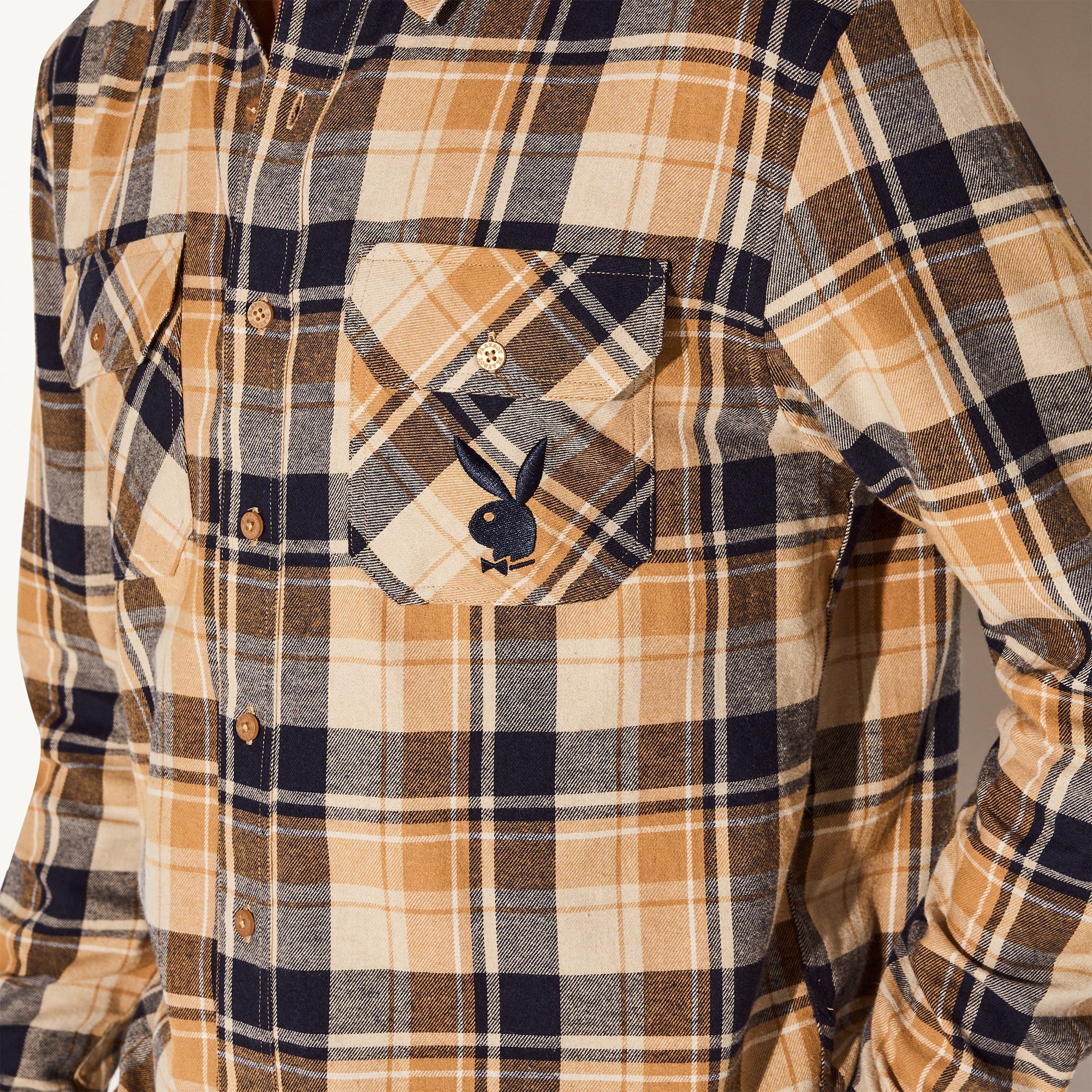 Men's Flannel Long Sleeve Shirt - Playboy