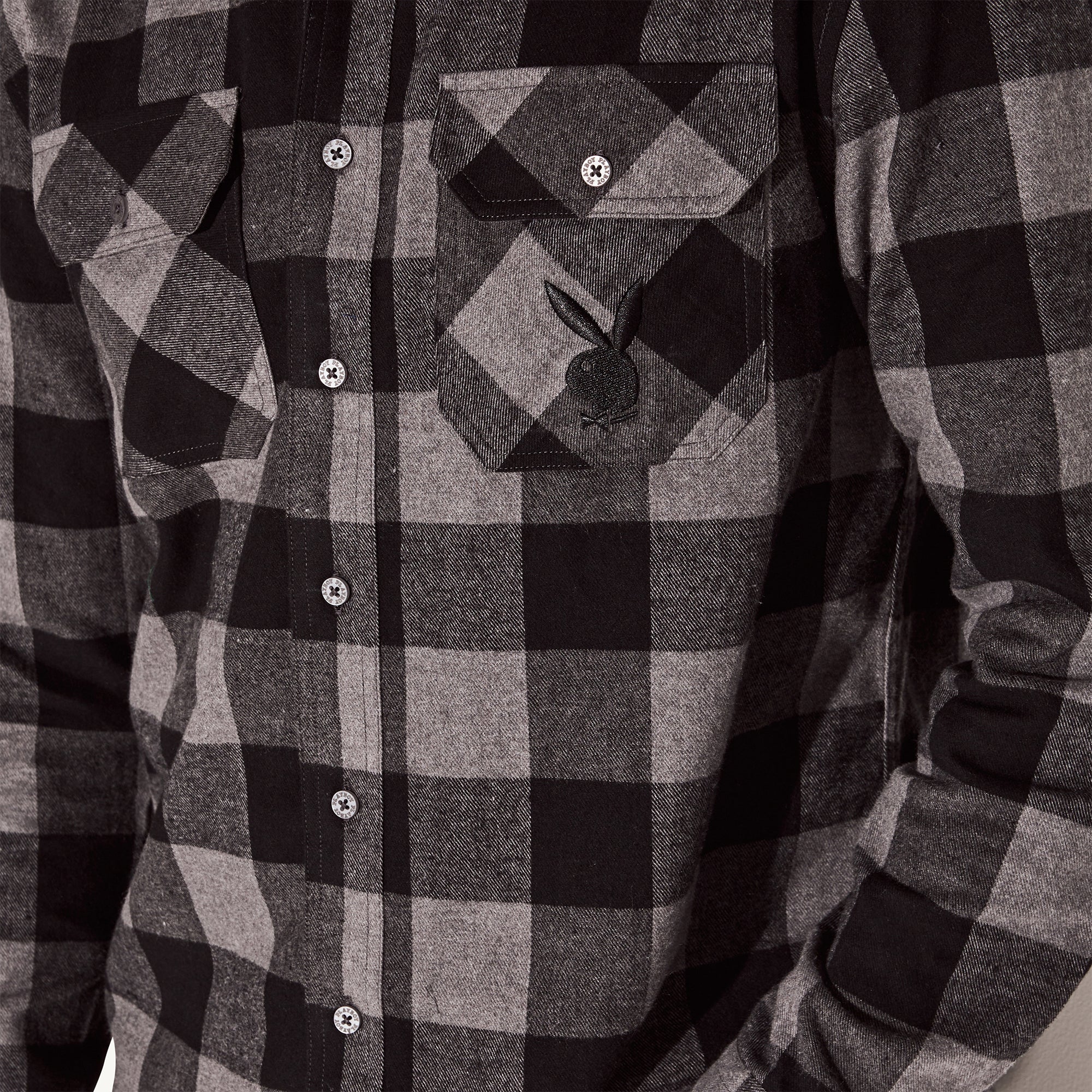 Men's Flannel Long Sleeve Shirt - Playboy