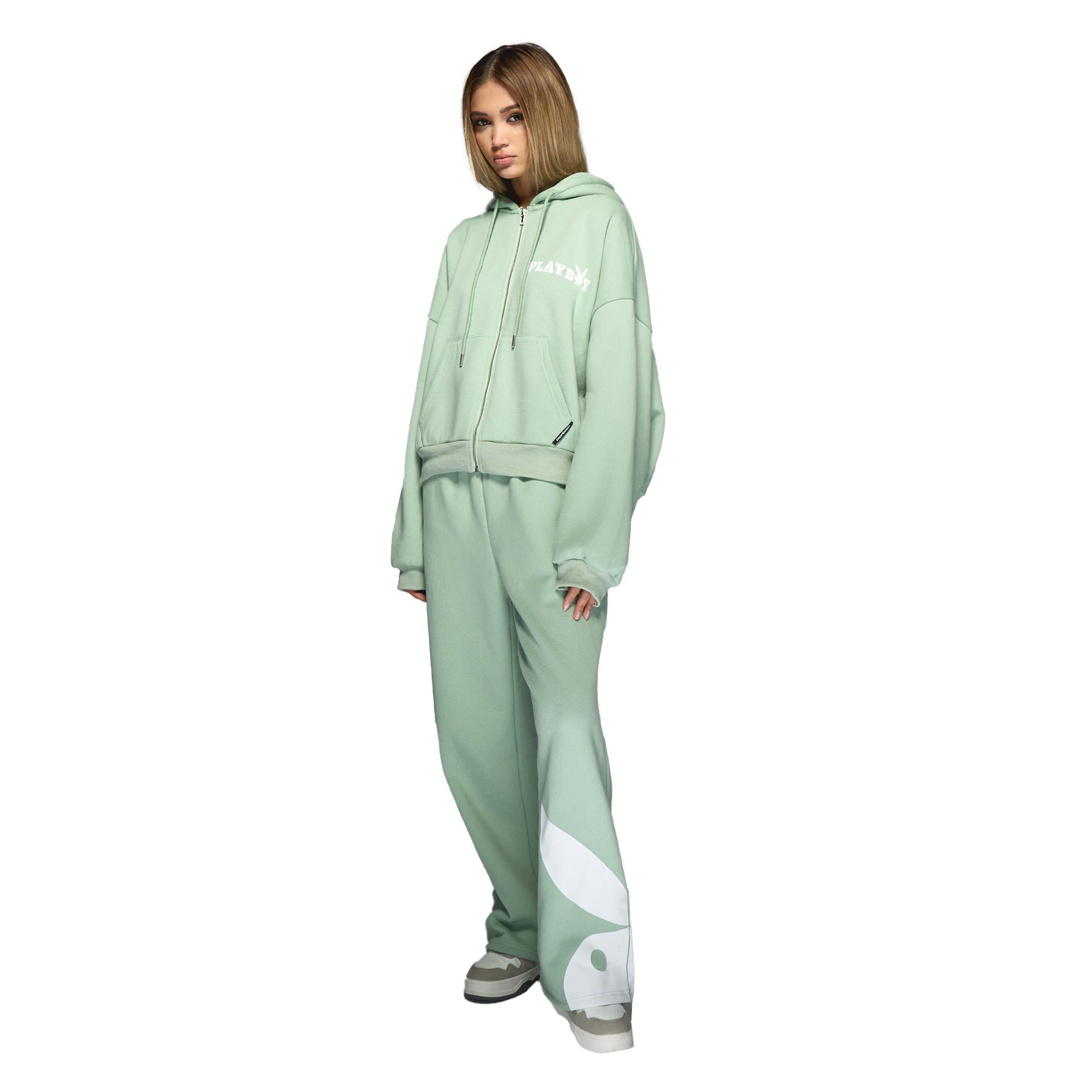 Missguided - Cropped Bunny Logo Lounge Set - Playboy