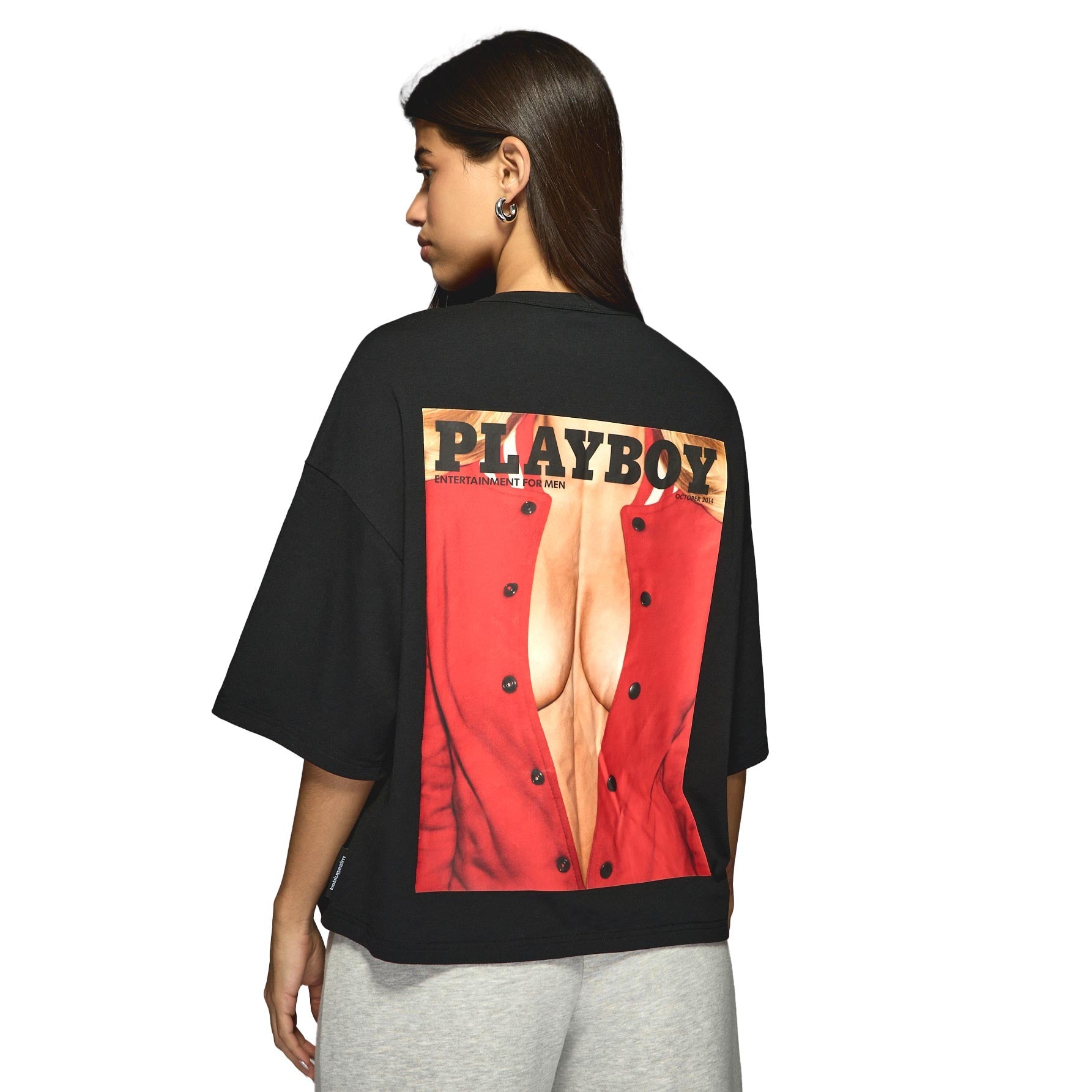Missguided - Oct 2014 Cover Oversized Boxy Tee - Playboy