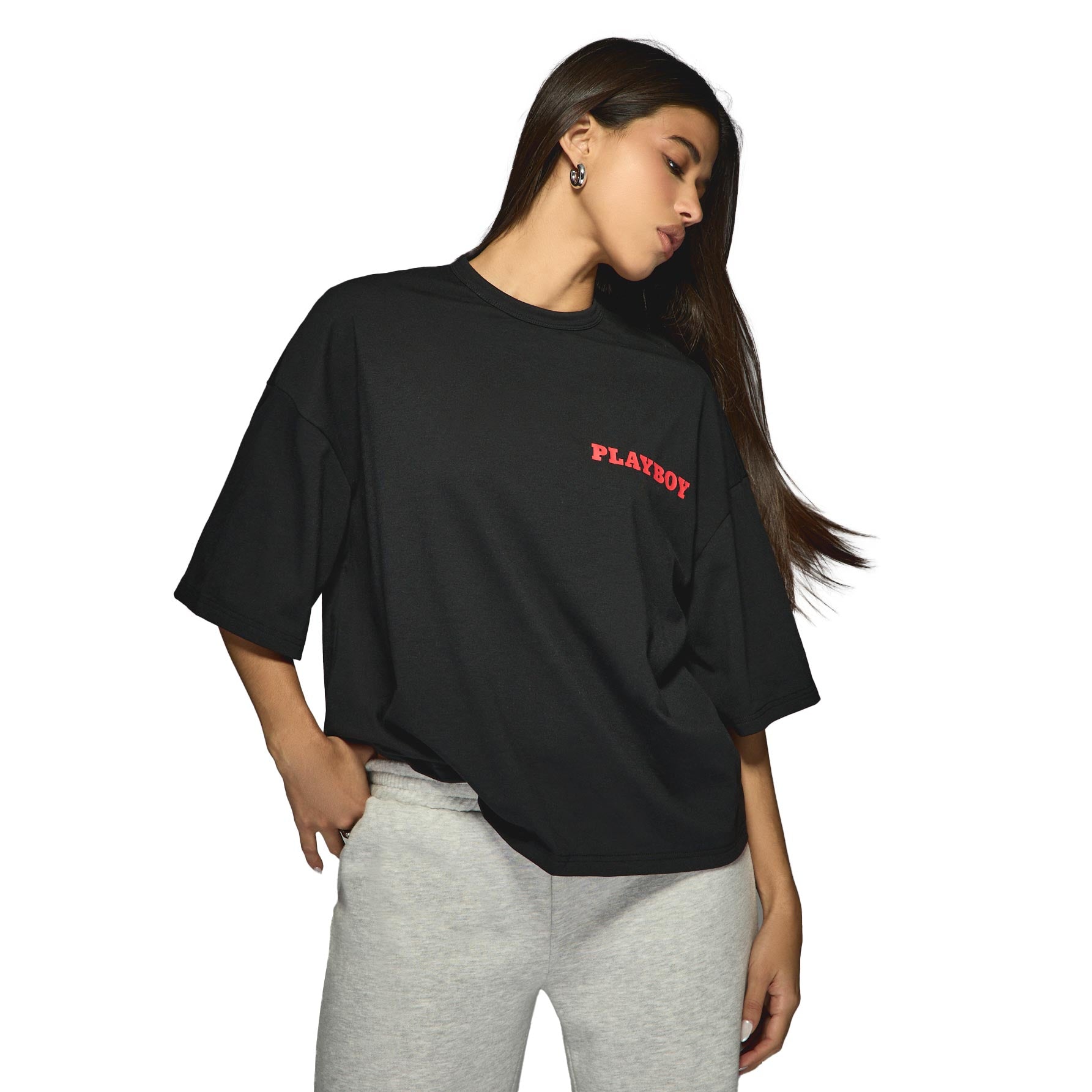 Missguided - Oct 2014 Cover Oversized Boxy Tee - Playboy