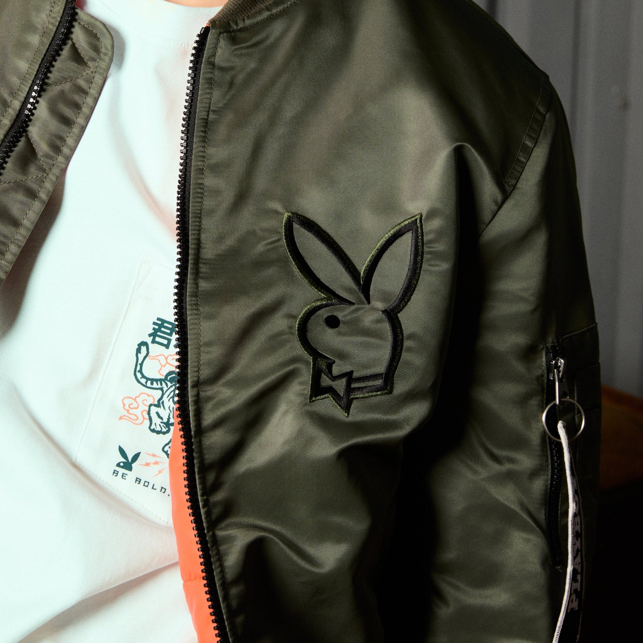 PB Khaki Green Bomber - Playboy