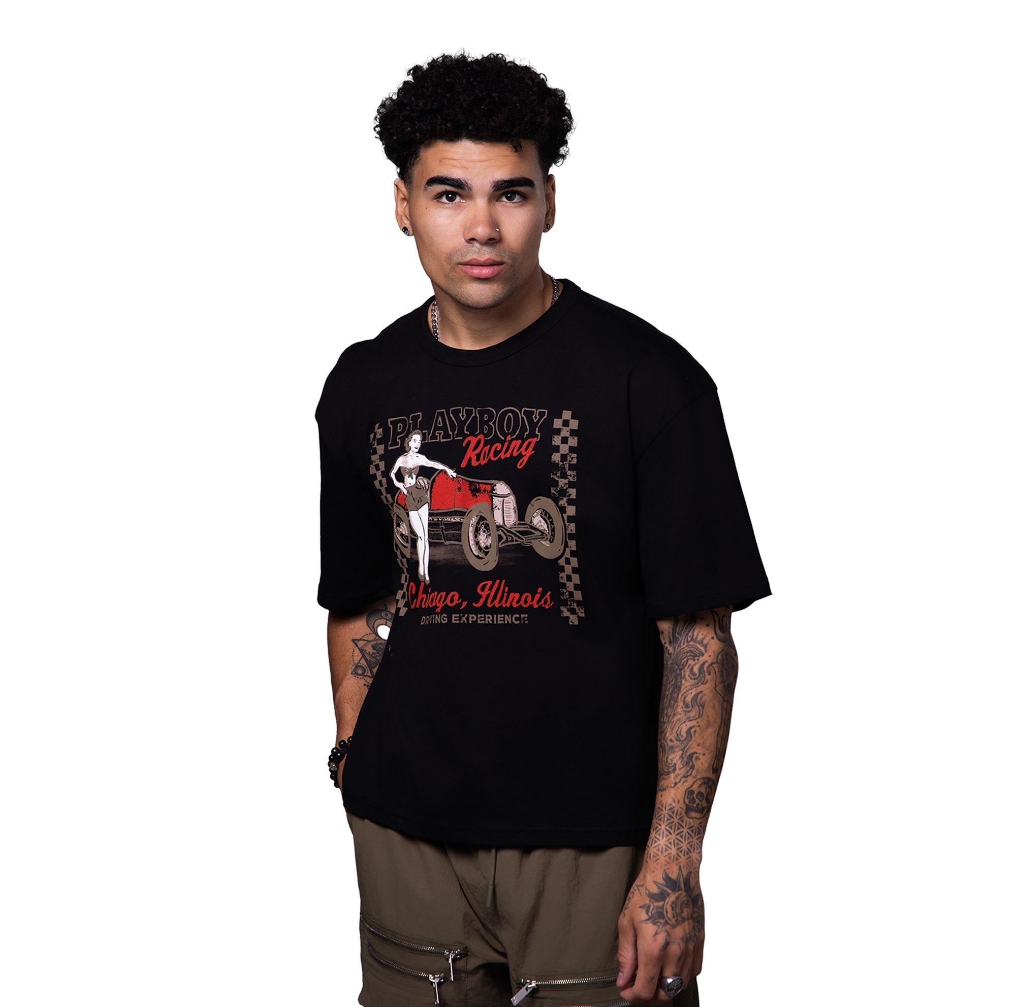 PB Racing Chicago Boxy Tee - Playboy