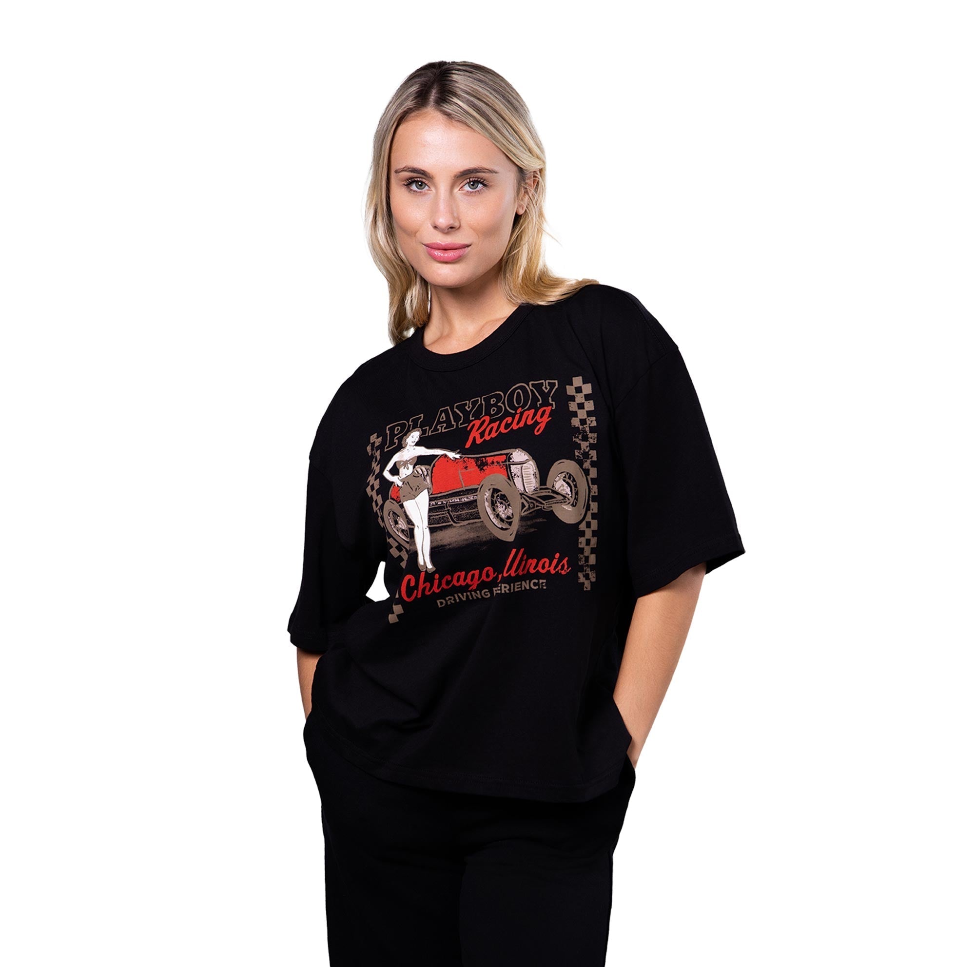 PB Racing Chicago Boxy Tee - Playboy