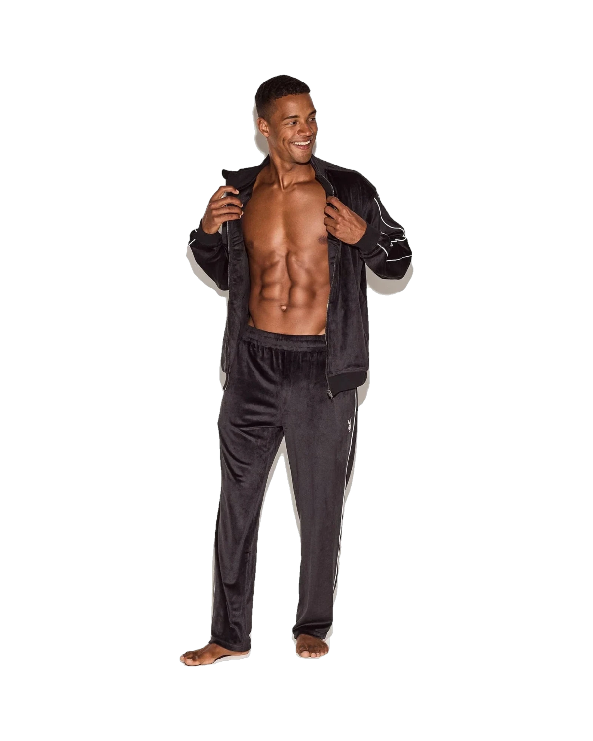 The Velour Track Pant Chambray
