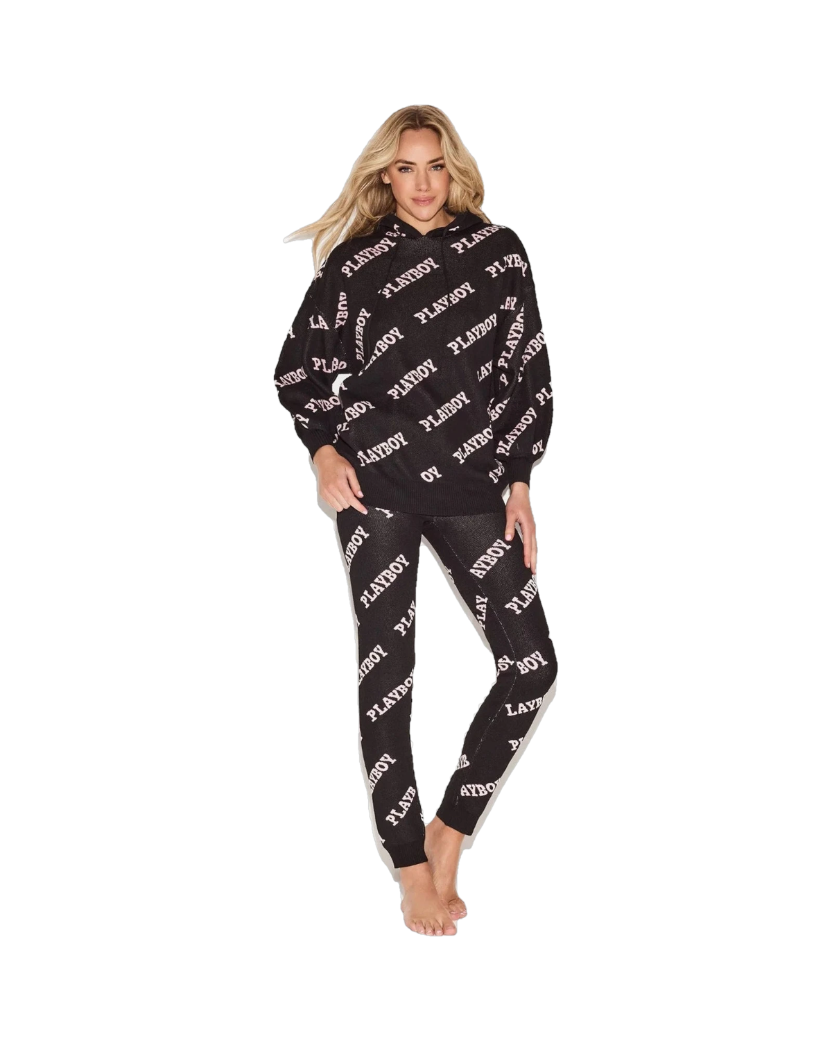 Womens Playboy Masthead Intarsia Knit Leggings