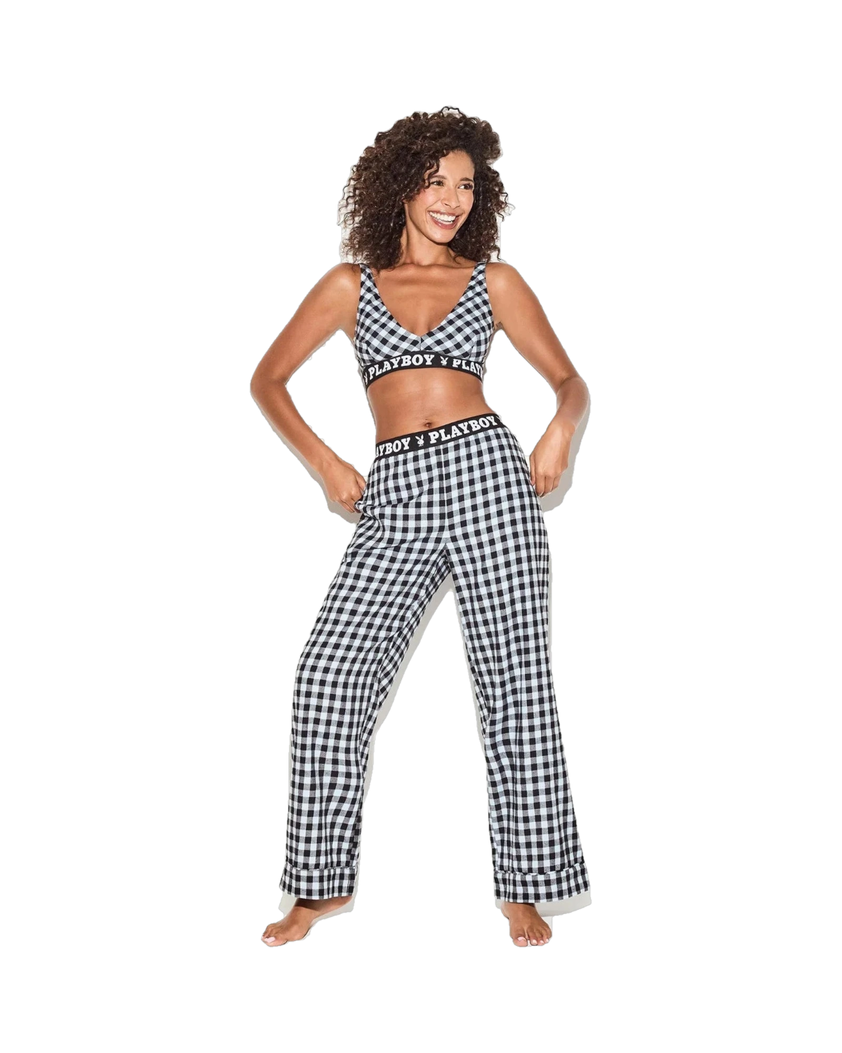The Sleep Bralette Blue Check