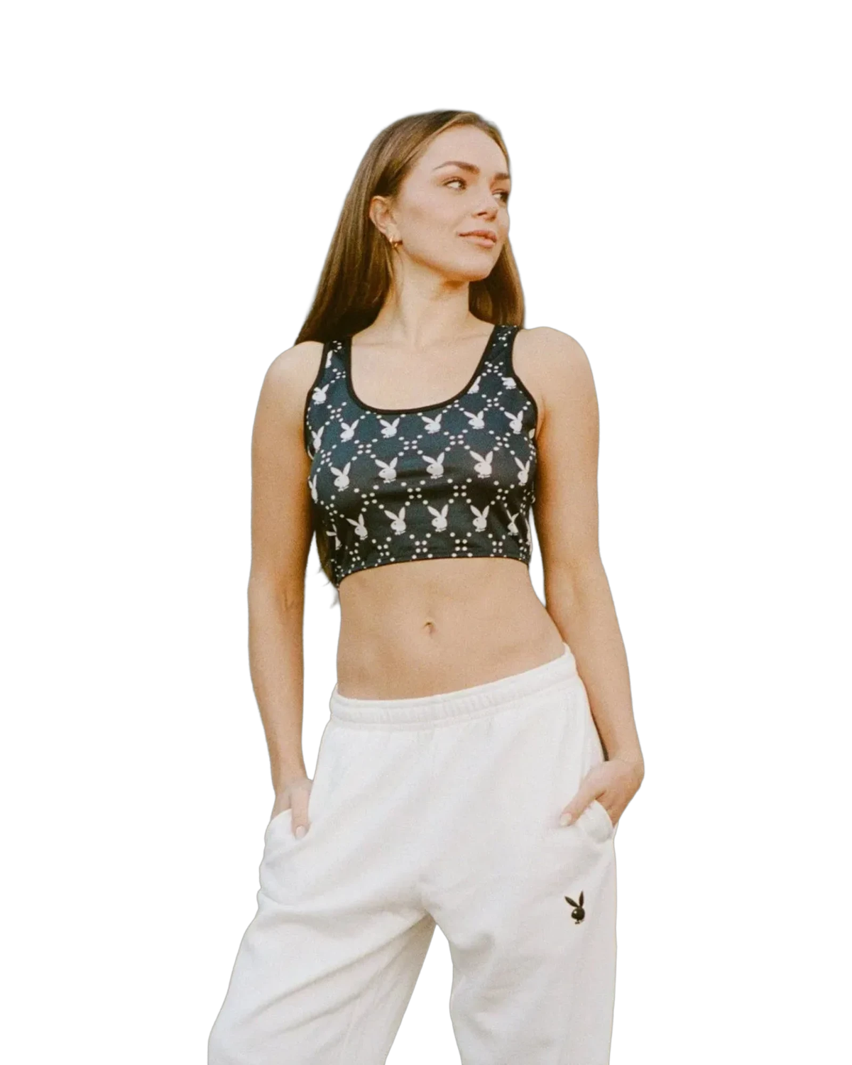 Playboy Aop Racer Crop