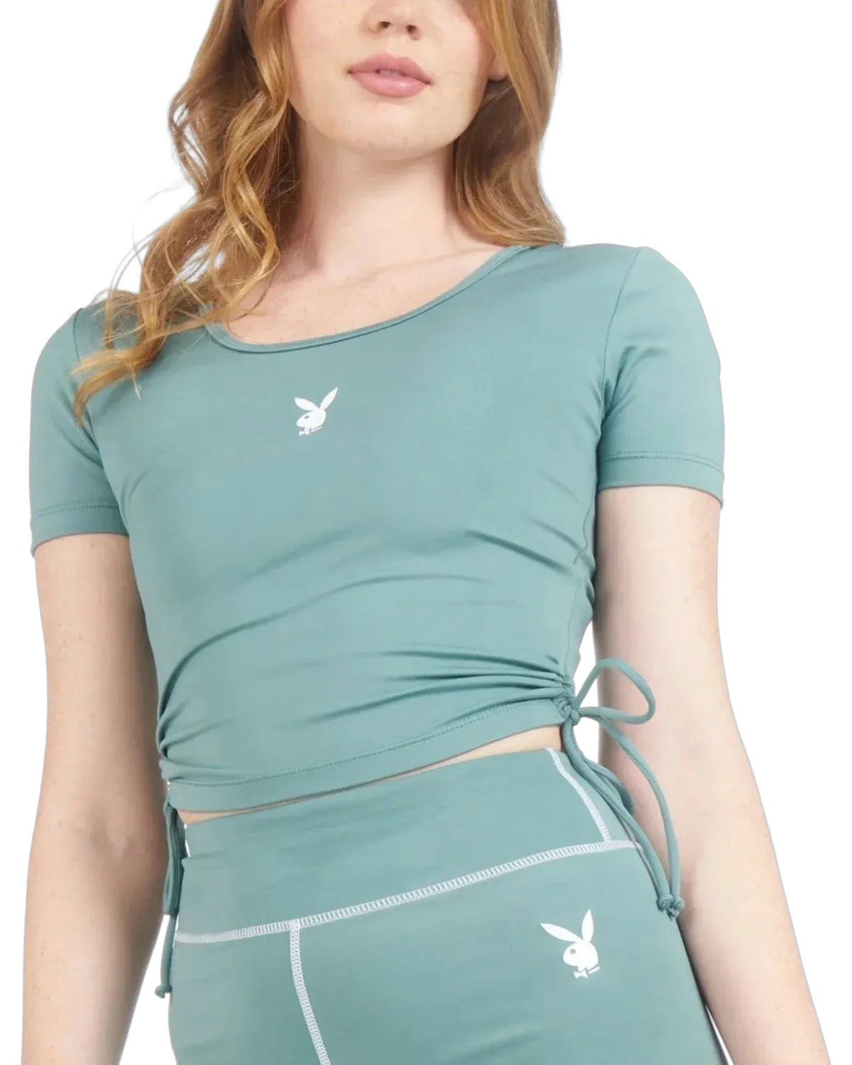Womens Active Square Neck Crop Top