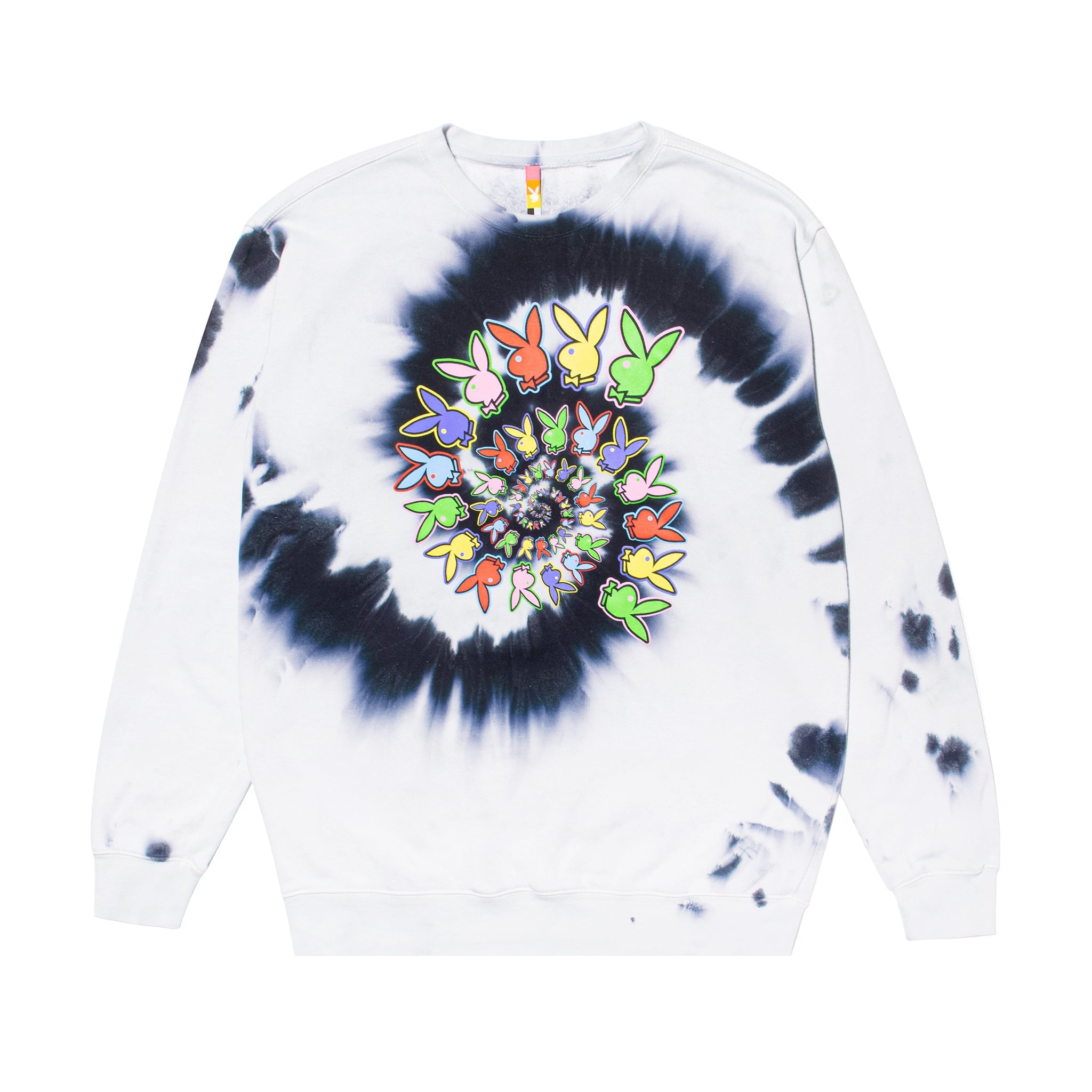 Playboy x Color Bars Spiral Tie - Dye Crewneck Sweatshirt - Playboy