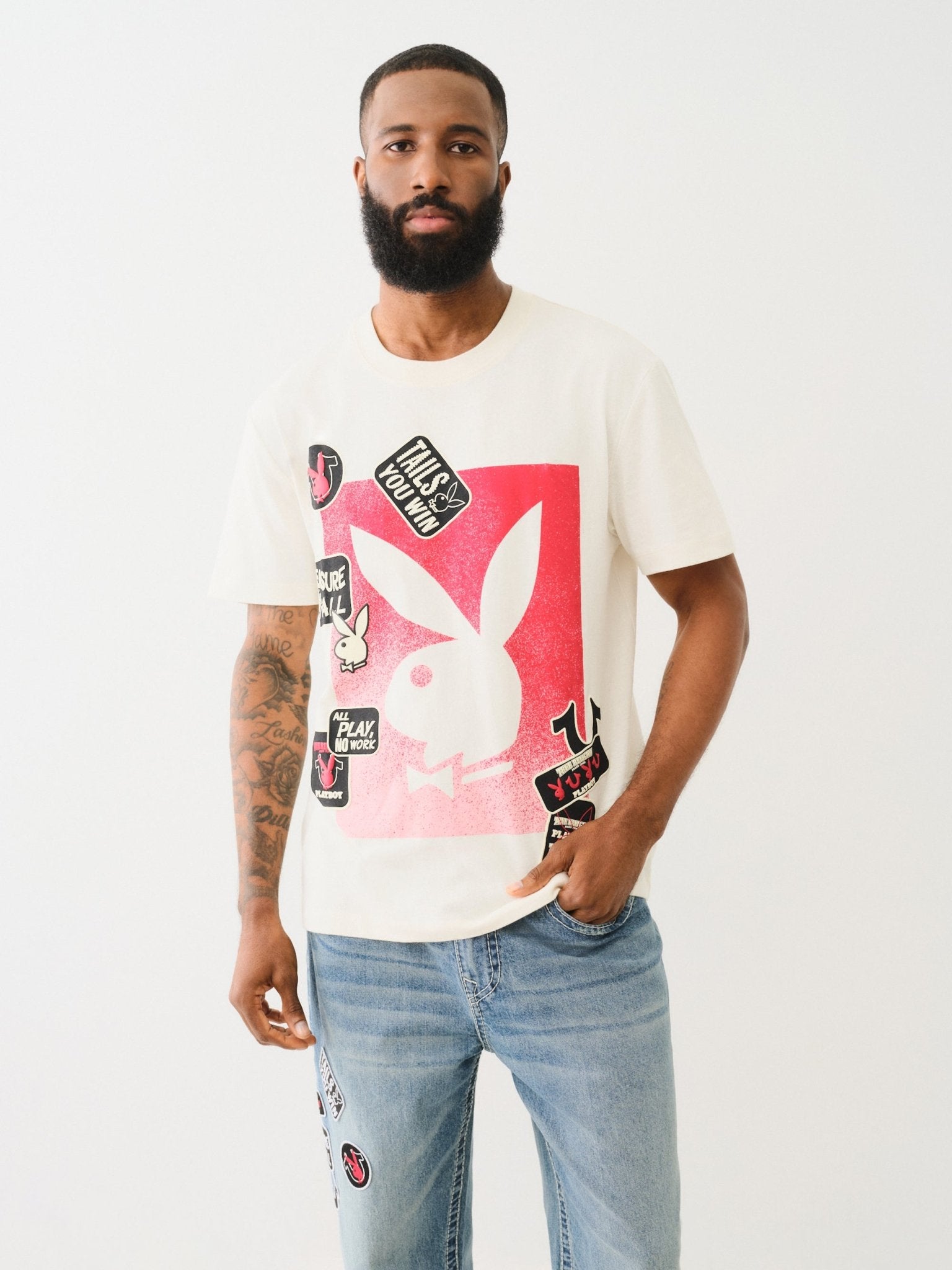 Playboy X True Religion Patch Bunny Tee - Playboy