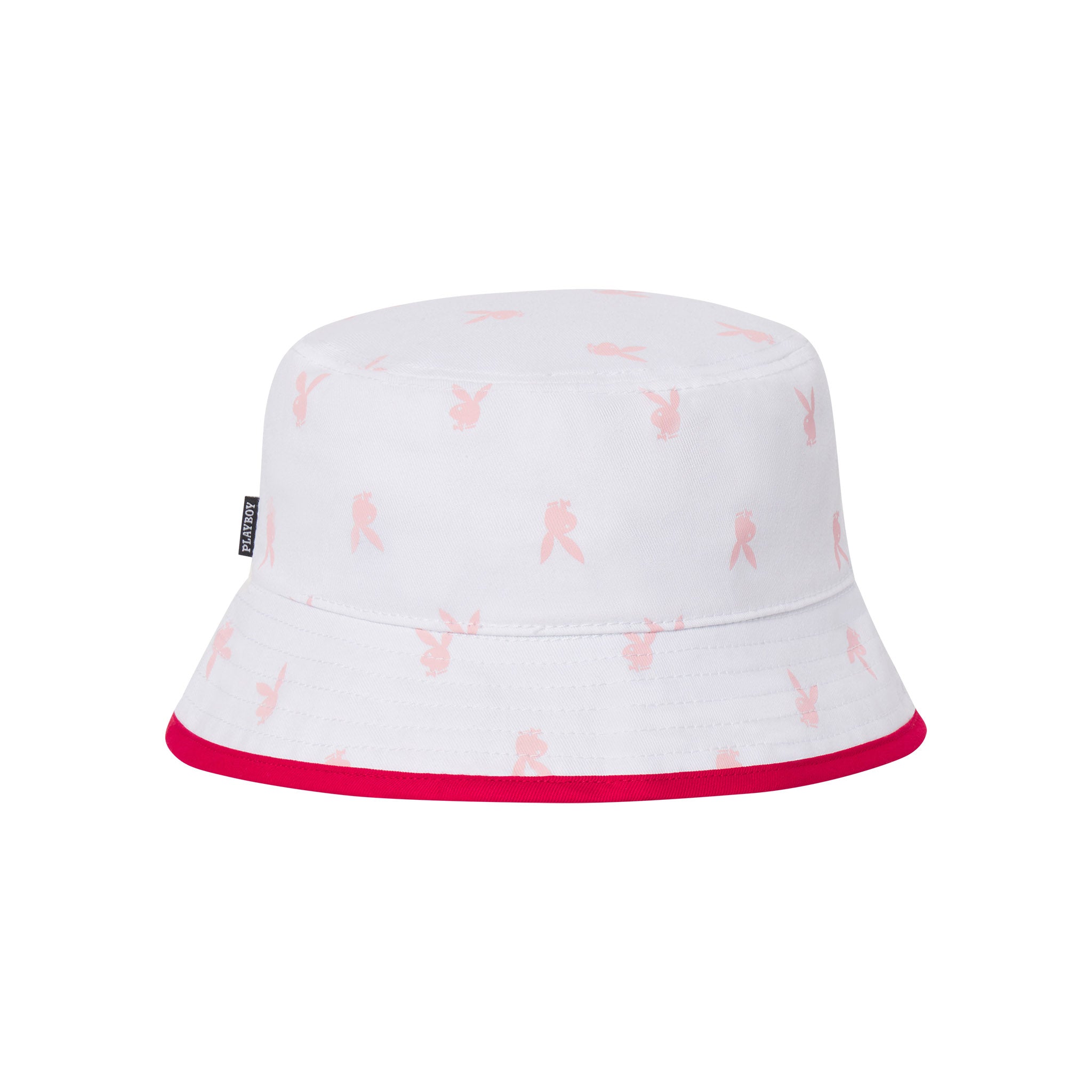 Rainbow Lining Rabbit Head Bucket Hat - Playboy