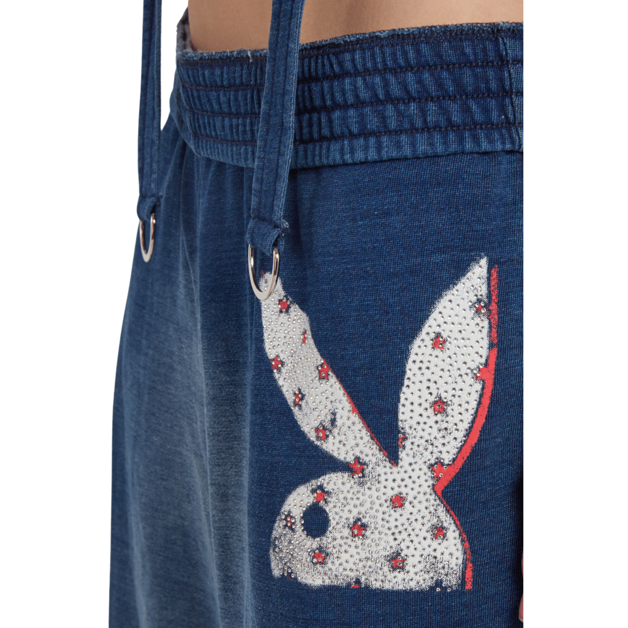 Red & White Rhinestone Bottom - Playboy