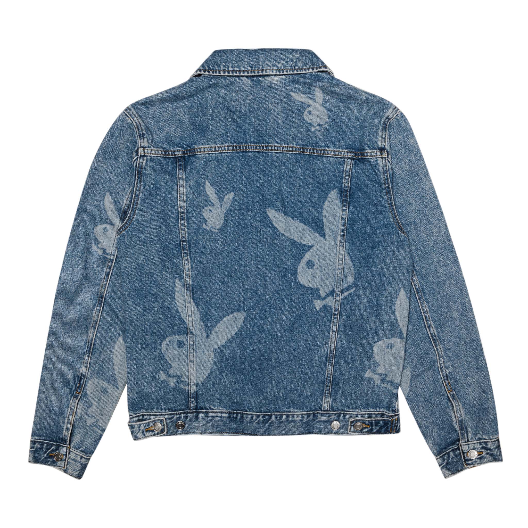 Repeating Logo Denim Jacket - Playboy