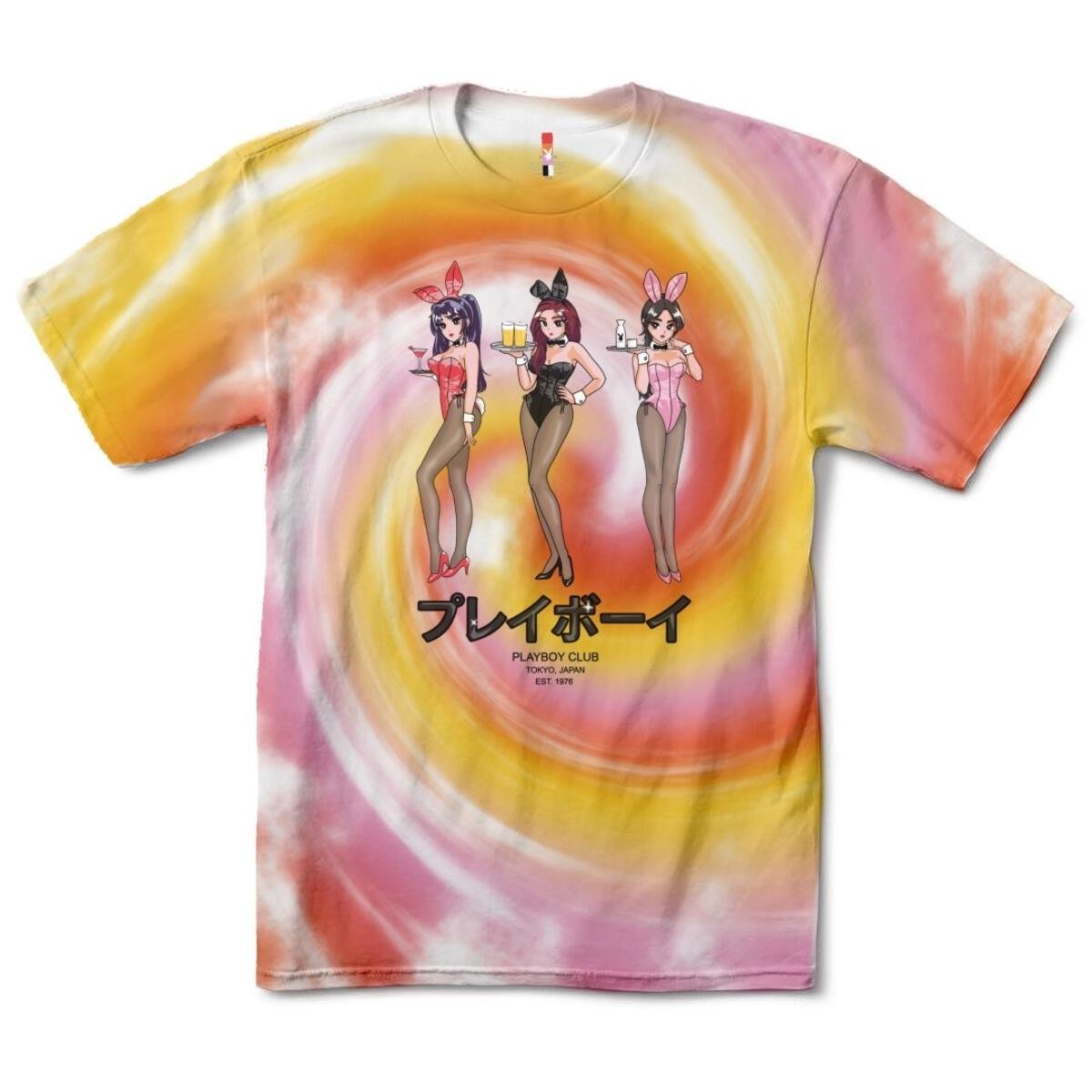 Tokyo Club Happy Hour Tie - Dye T-Shirt - Playboy