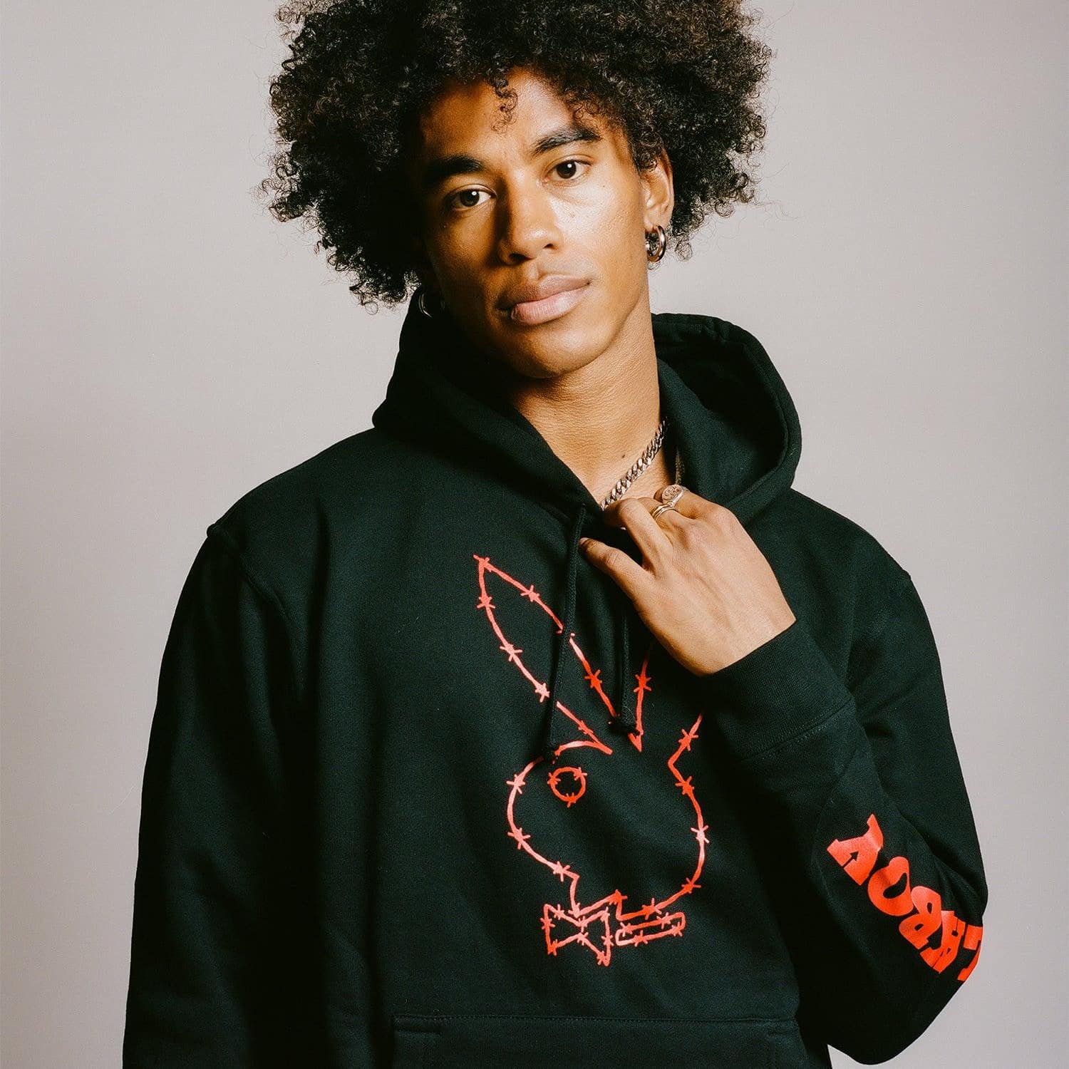 Tough Love Rabbit Head Hoodie - Playboy