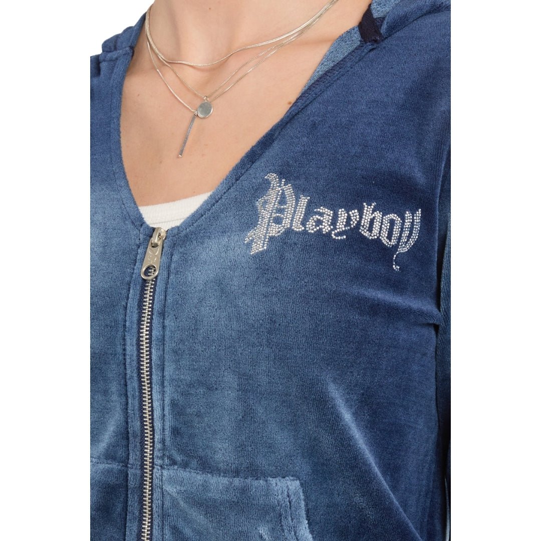 Velour Tattoo Rhinestone Jacket - Playboy