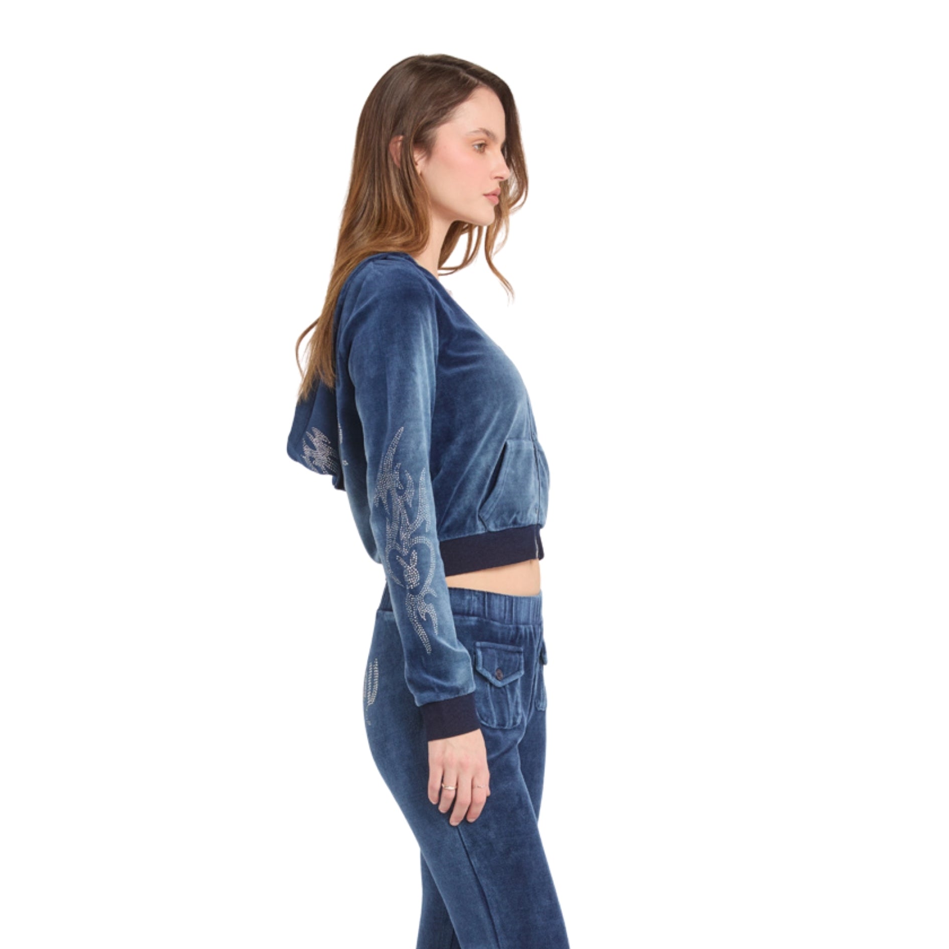 Velour Tattoo Rhinestone Jacket - Playboy