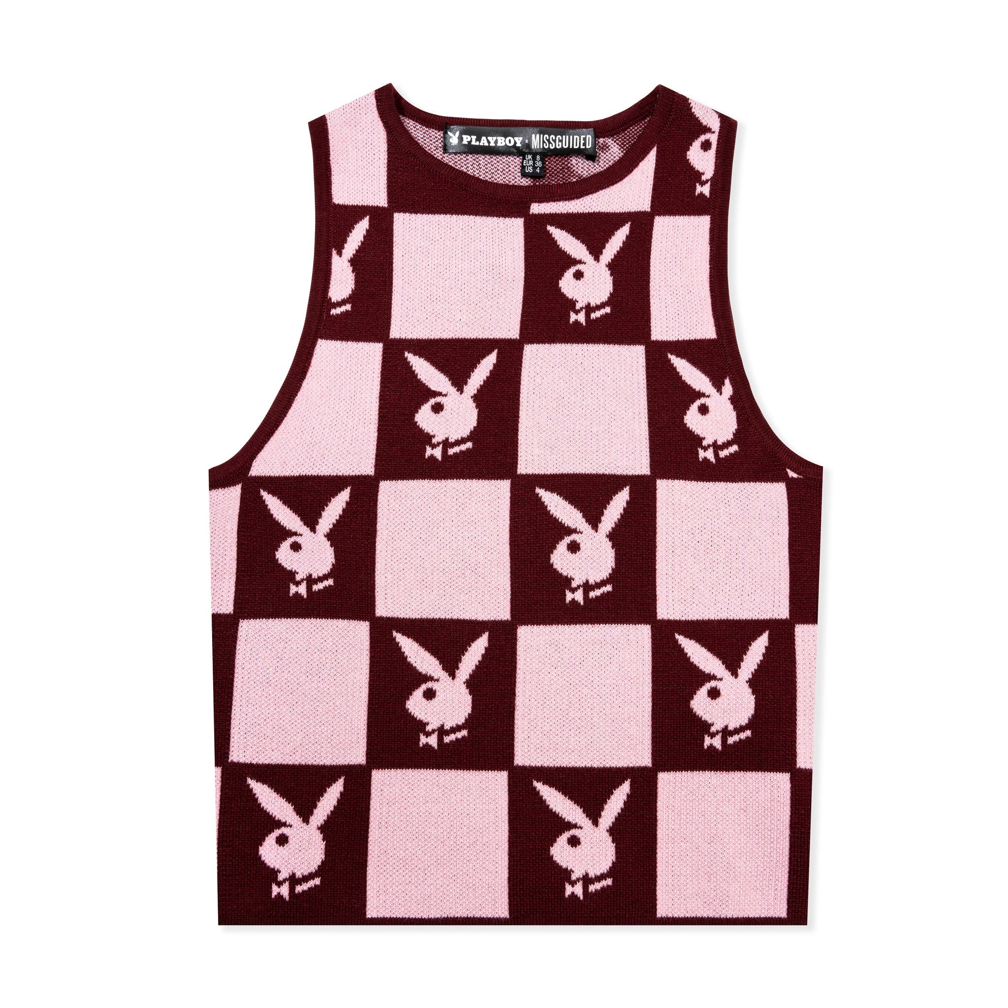 Women's Knit Checkerboard Vest - Playboy