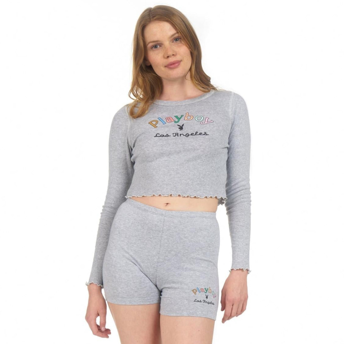 Women's Rainbow Masthead Long Sleeve Top - Playboy