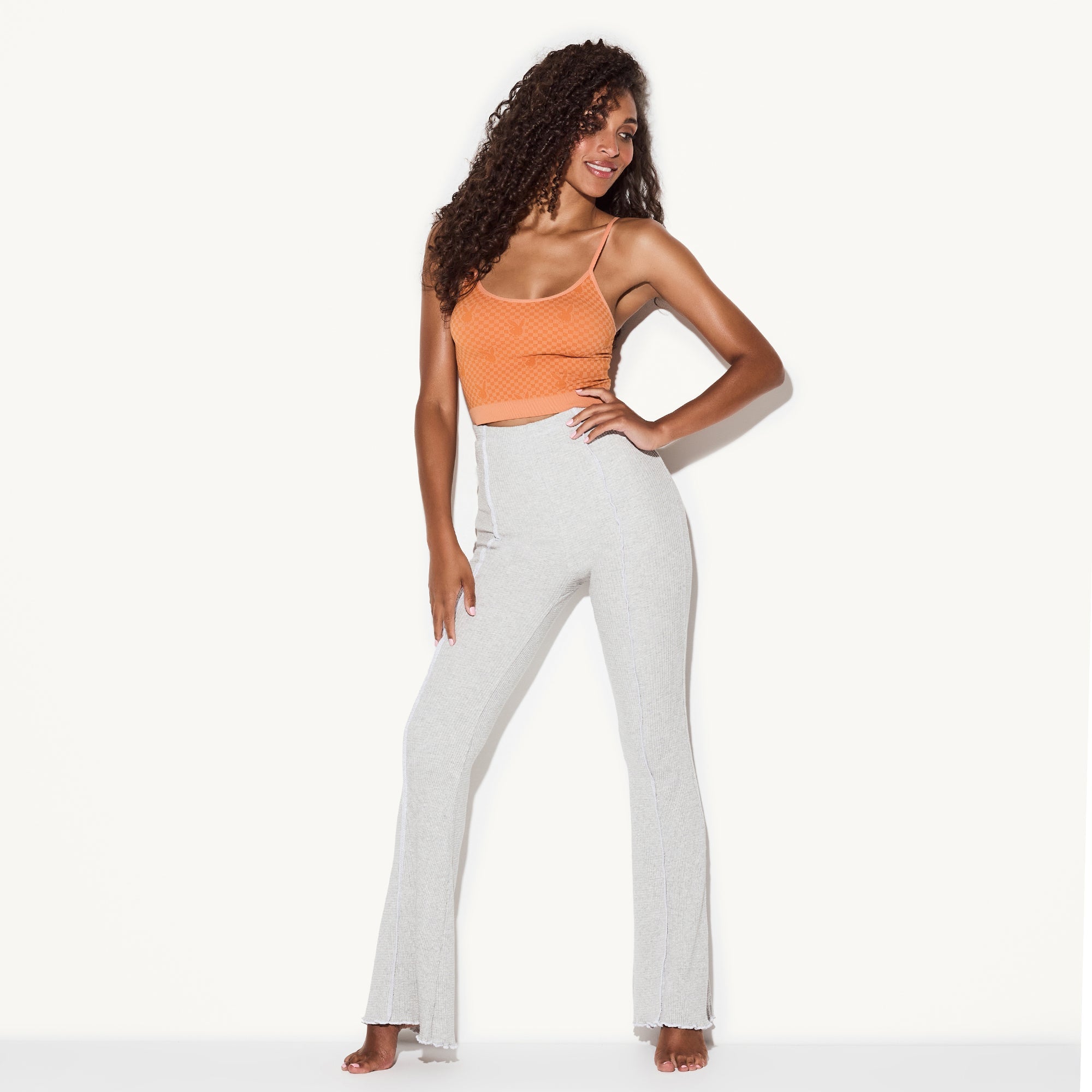 Women's Ribbed Flare Pants - Playboy