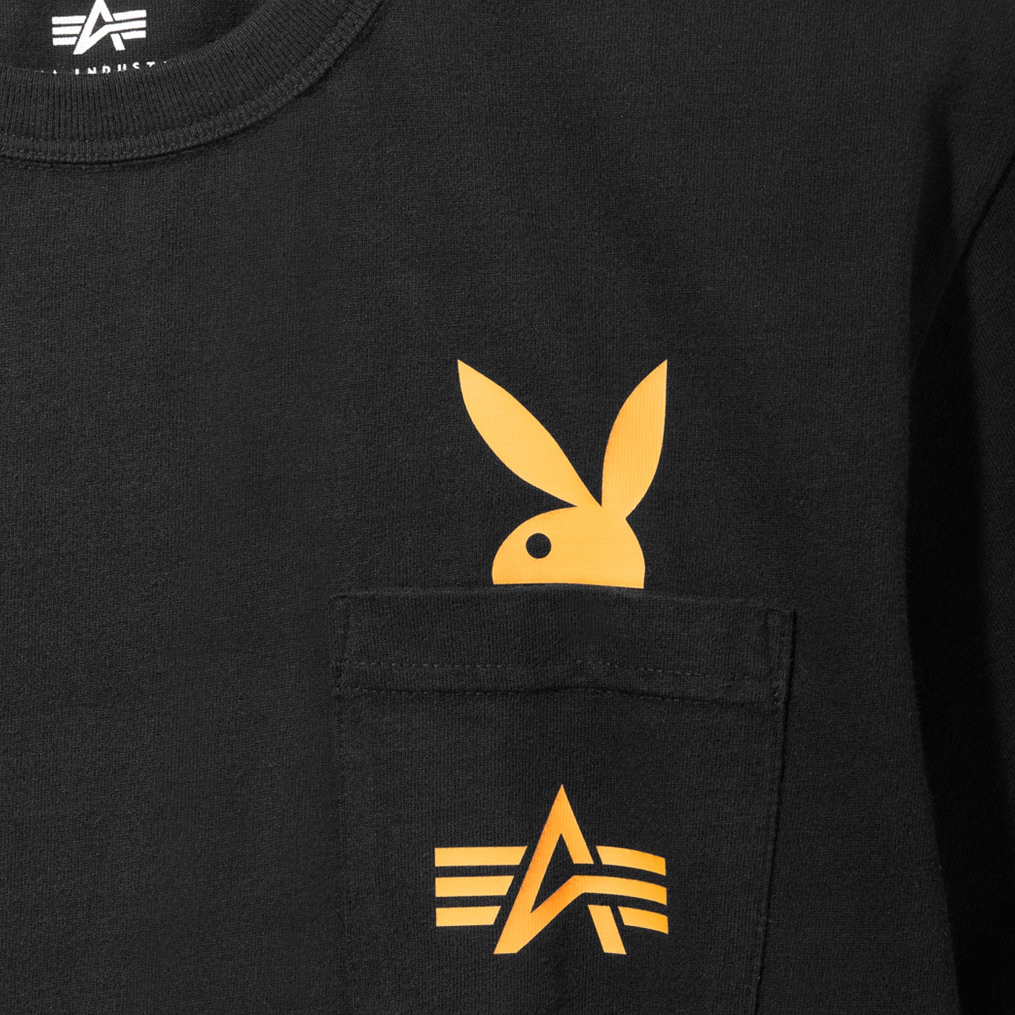 Pocket T-Shirt: Chic Playboy x Alpha Industries Collab Tee