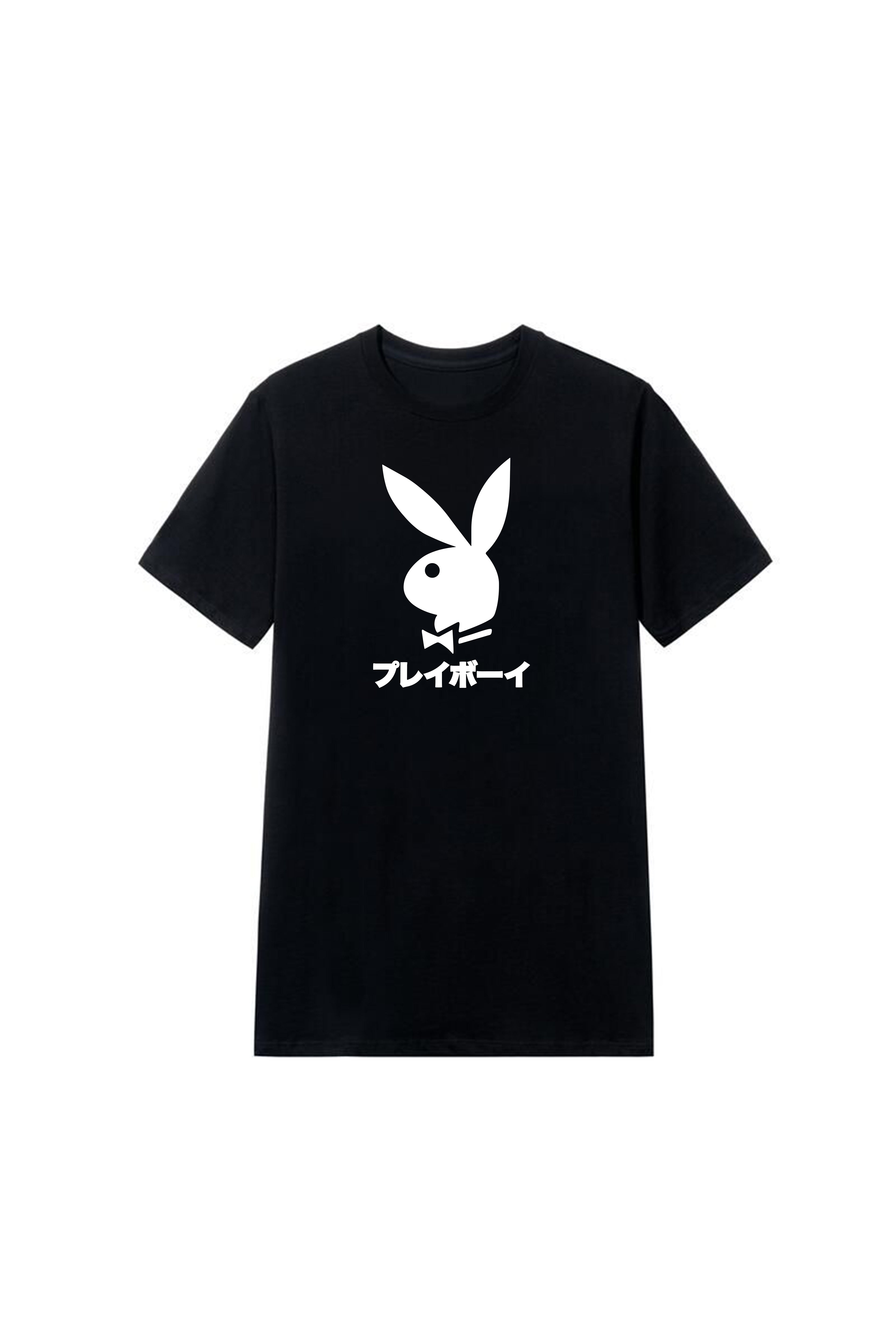 Japanese Rabbit Head Men's T-Shirt - Black