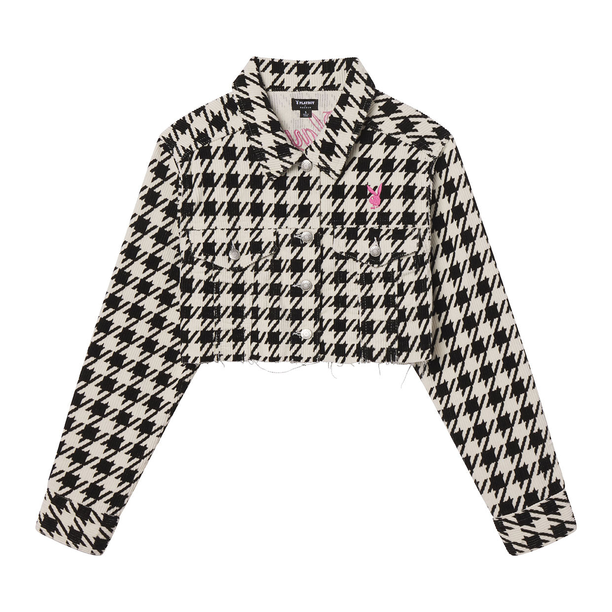 Women's Houndstooth Cropped Jacket