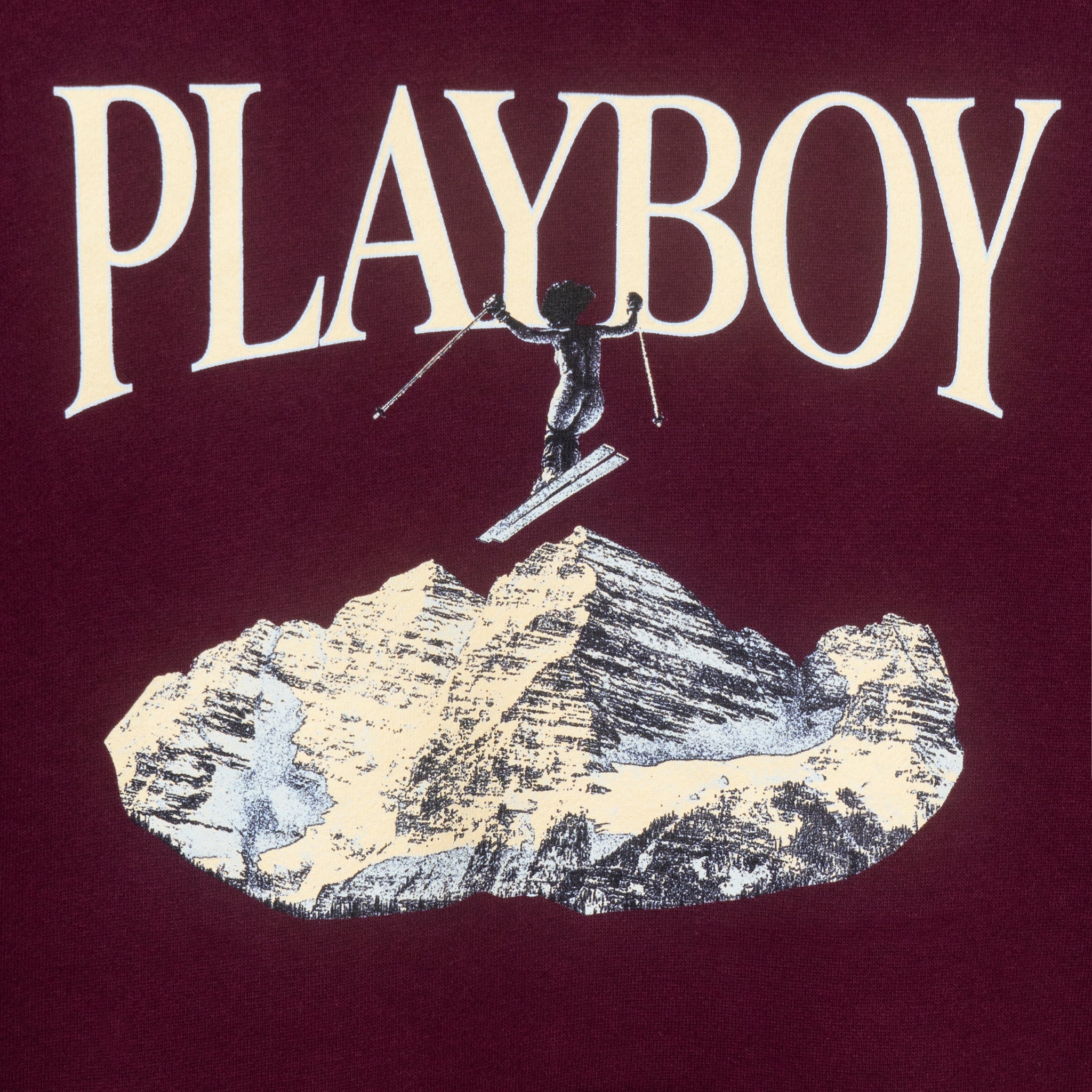 Playboy-Ski-Hoodie-Holly-Cook-Girls-of-Winter-1984-Maroon