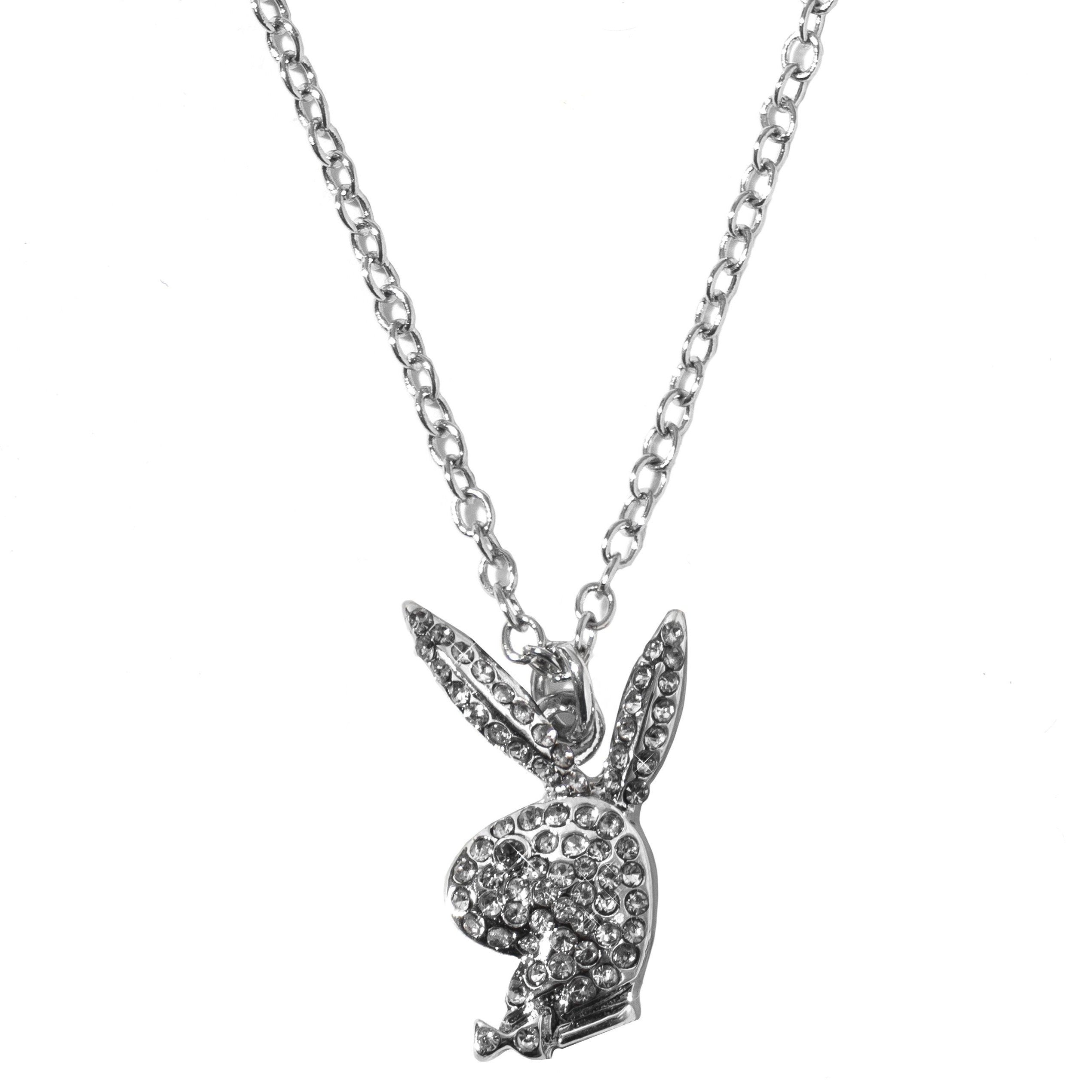 Y2K Playboy Bunny Necklace Rabbit Charm Necklace Handmade 