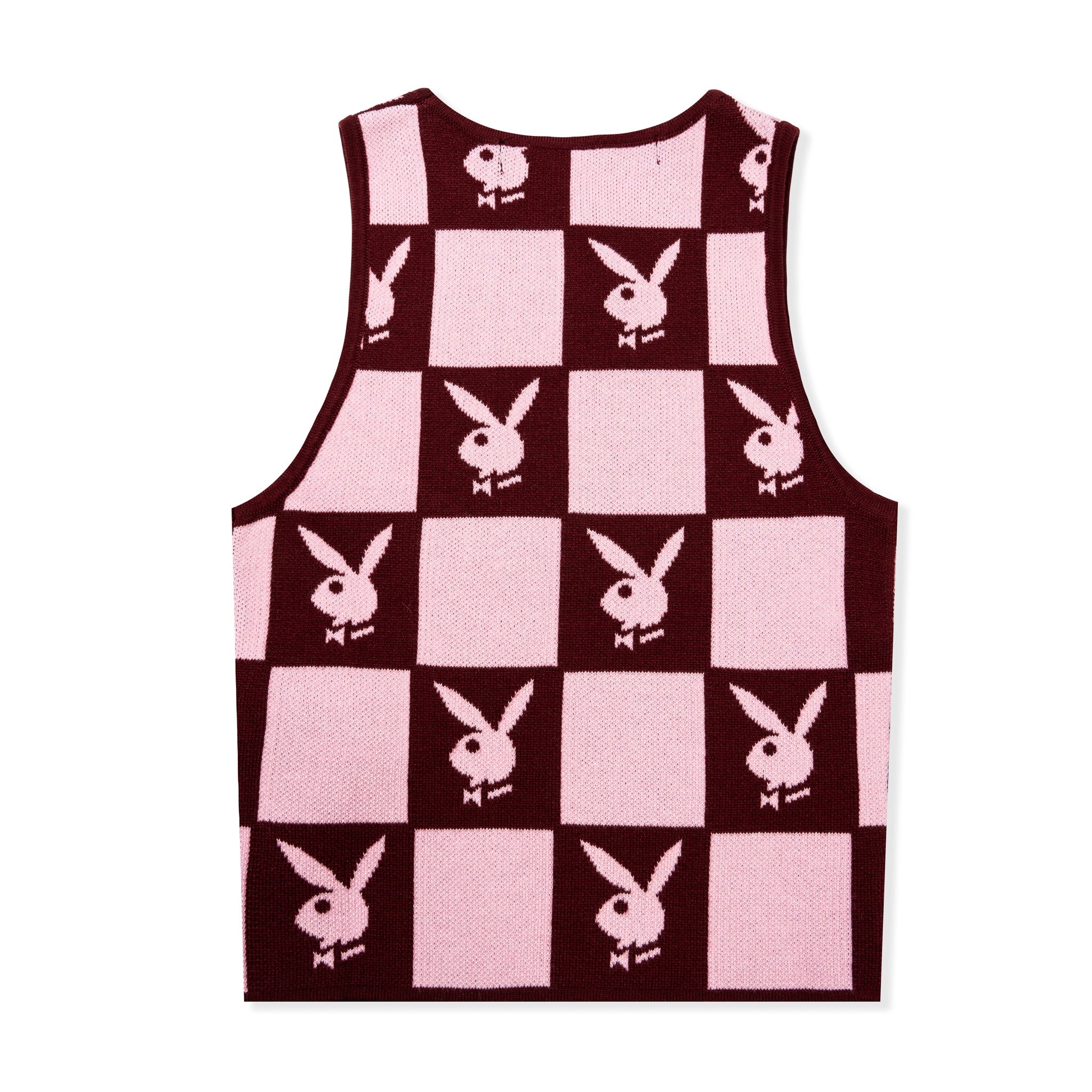 Women's Knit Checkerboard Vest
