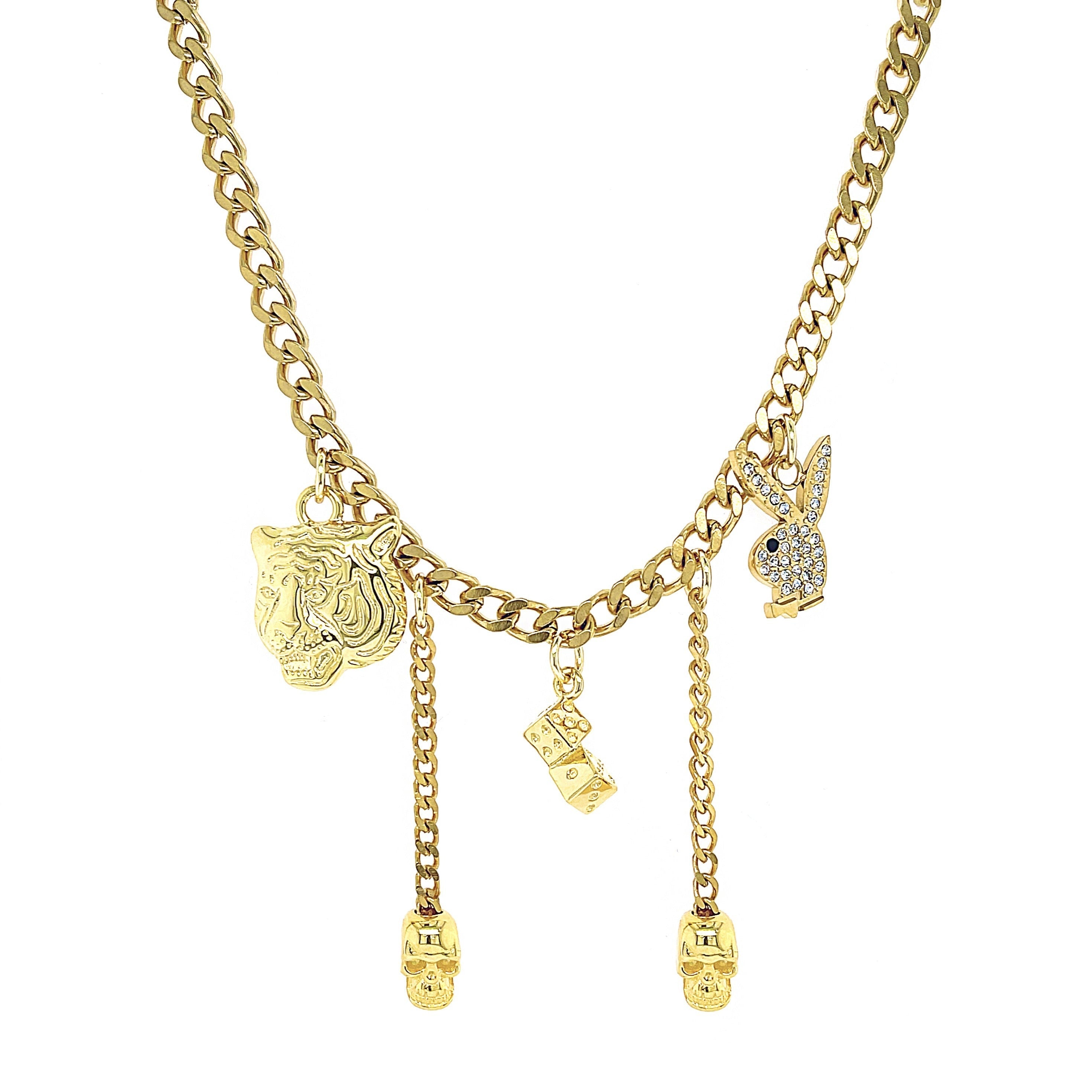 PLAYBOY MISS MONTH Gold Plated Necklaces including Diamonds Ruby's Garnets  £8.99 - PicClick UK