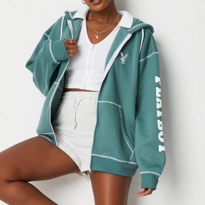 Playboy top hoodie missguided