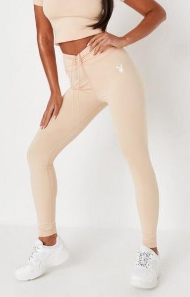 Missguided - Women's Active Ruched Waistband Leggings - Playboy